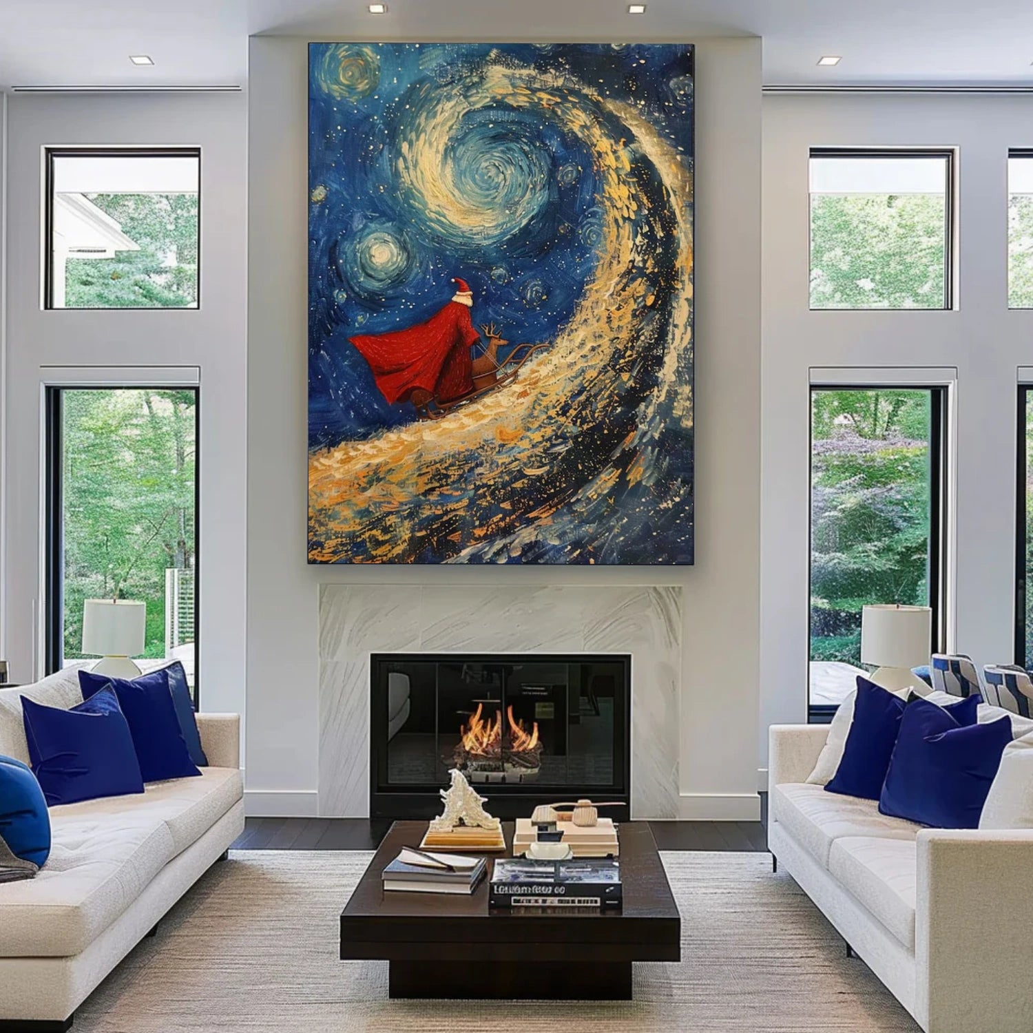 Colorful Abstract Portrait Texture Wall Art #PT023