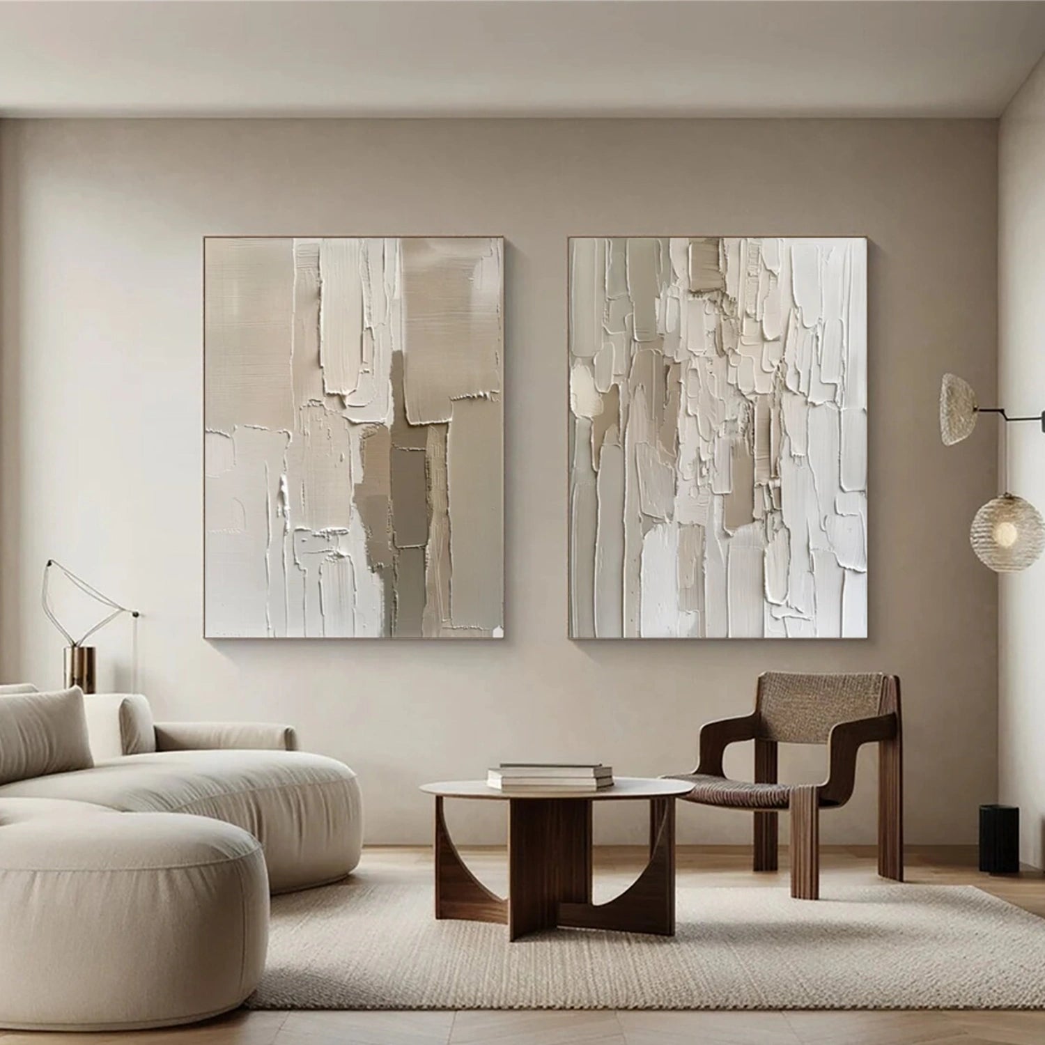 Abstract Textured Set of 2 Wall Art #AB 526