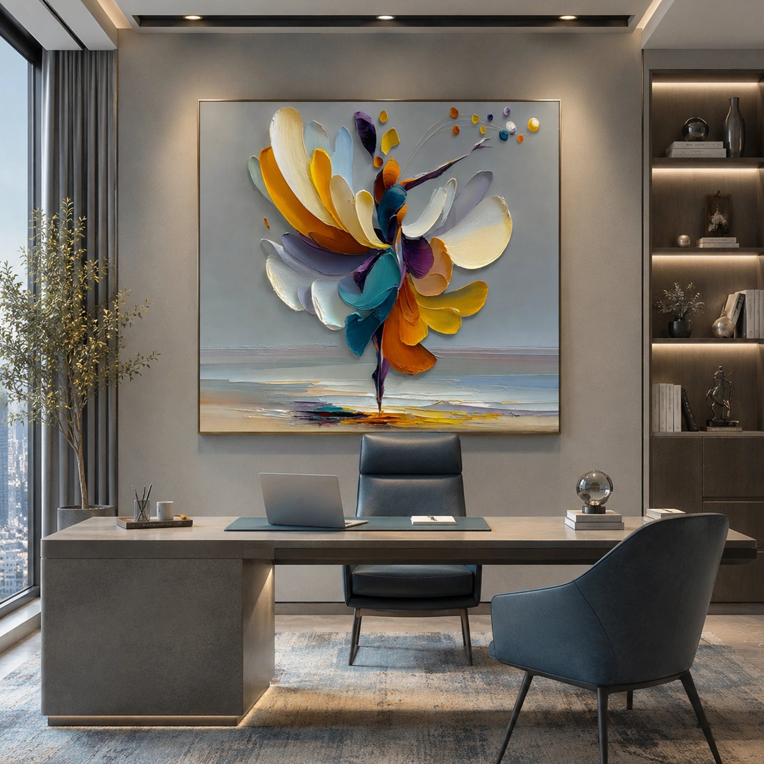 Abstract Portrait Texture Wall Art #PT 075