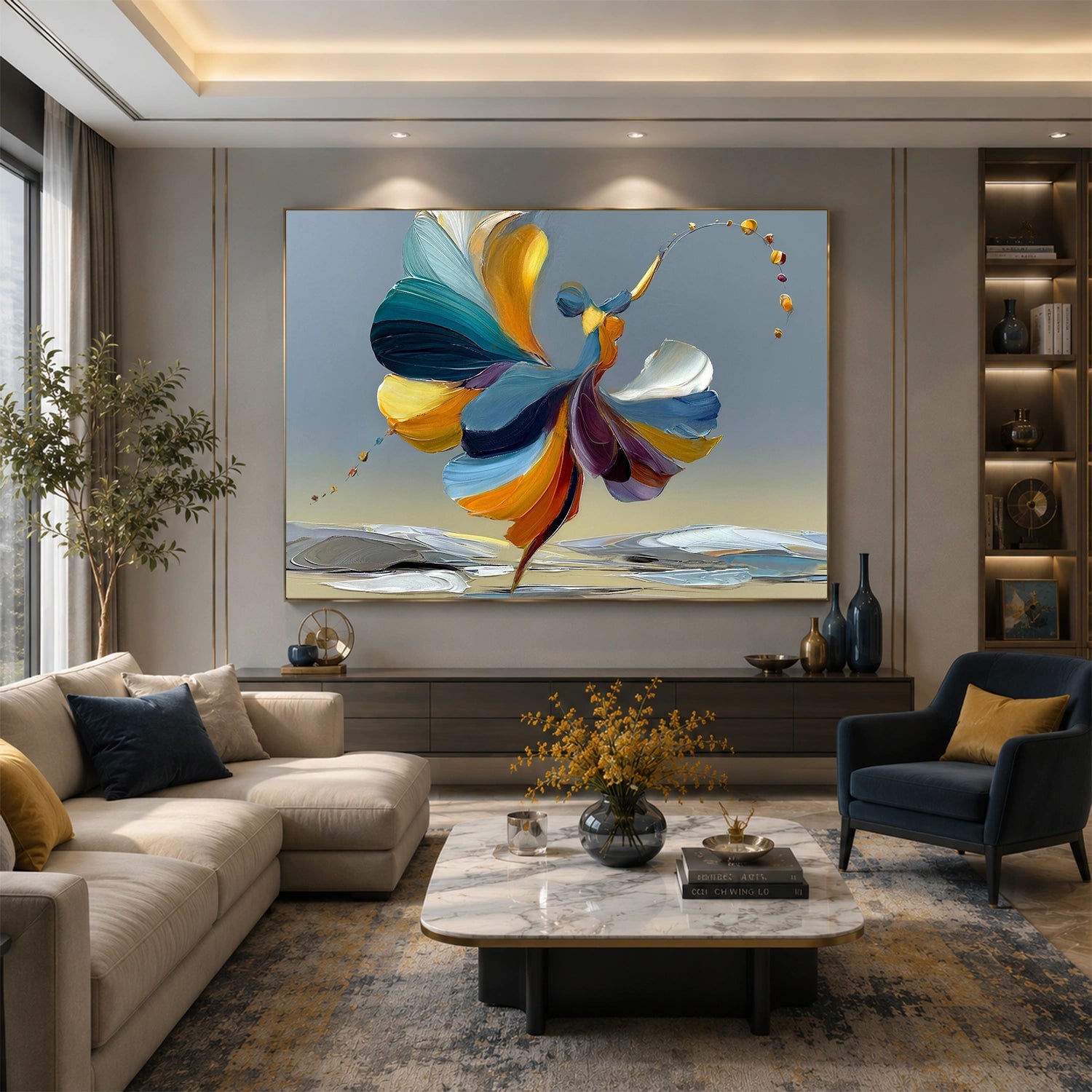 Abstract Portrait Texture Wall Art #PT 077