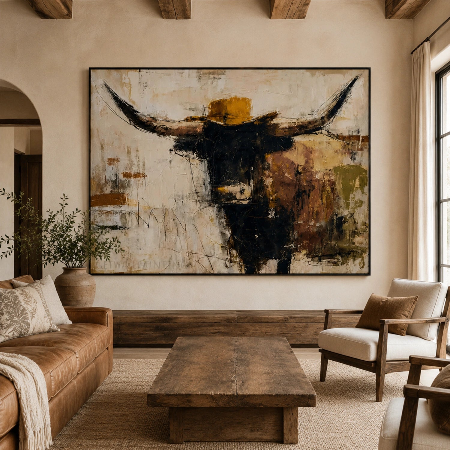 Abstract Animal Canvas Art #AP249