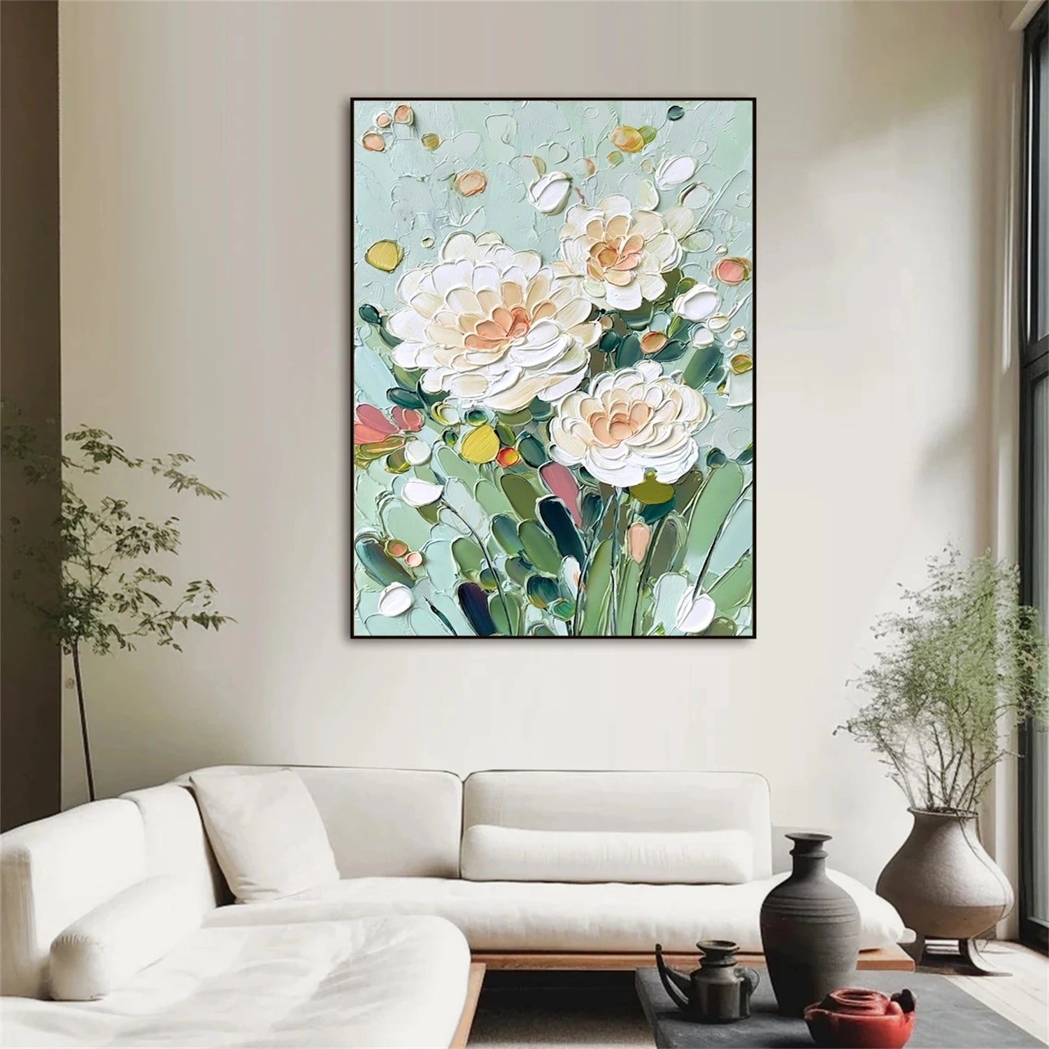 Flower & Tree Abstract Textured Canvas # FT 372