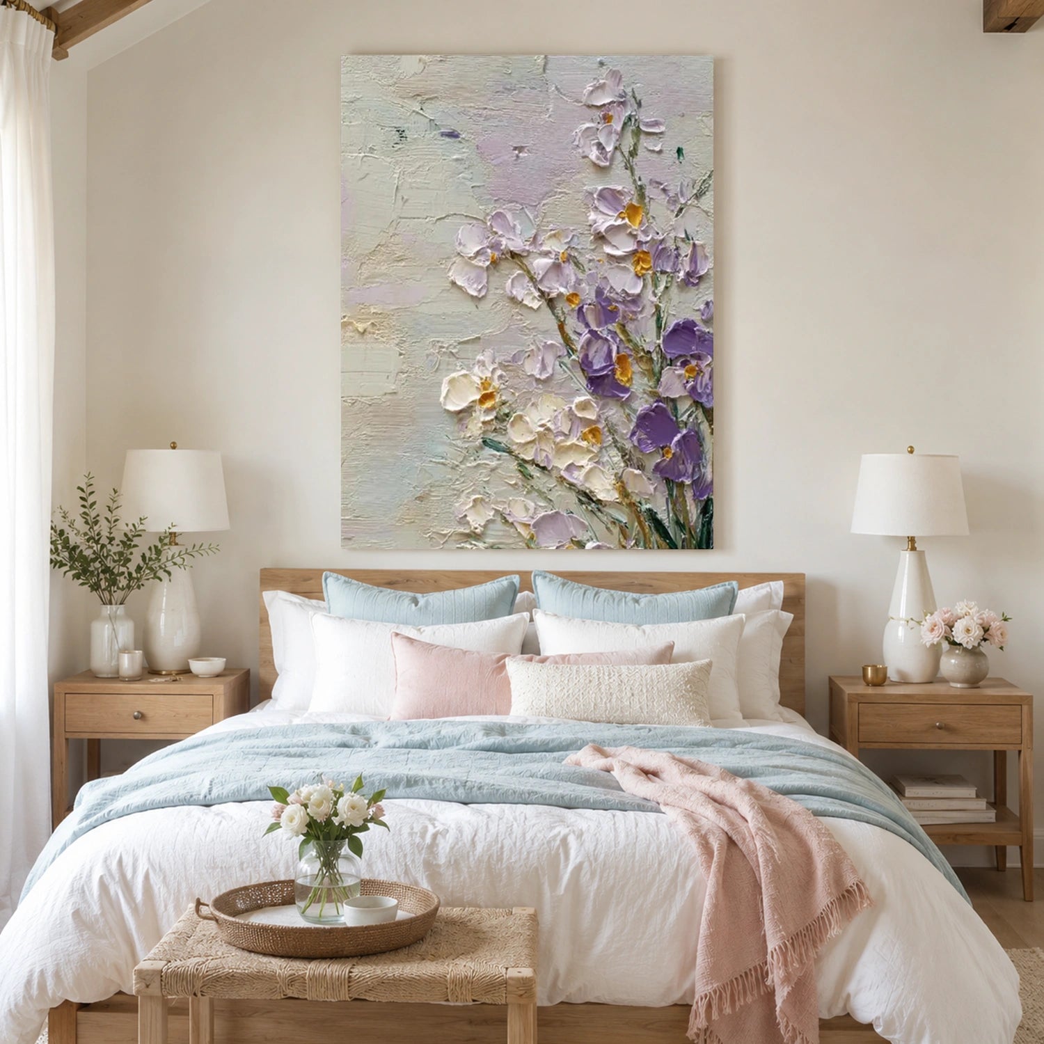 Flower & Tree Abstract Texture Canvas # FT 416