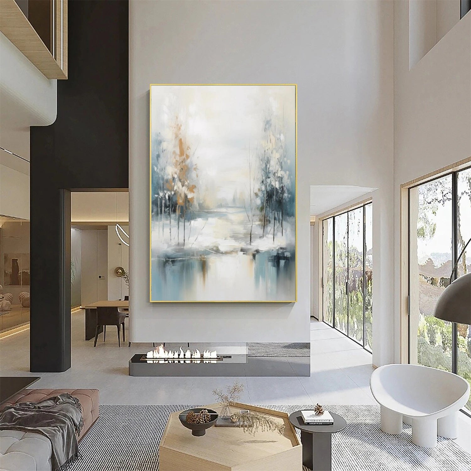 Flower & Tree Abstract Canvas Art #FT 264