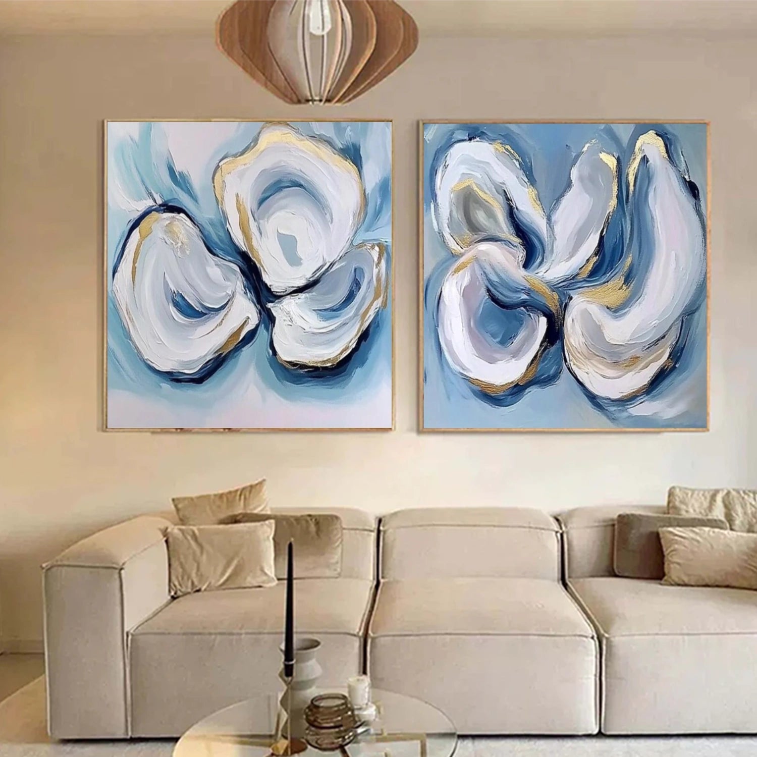 Abstract Square Set of 2 Wall Art #AB 541