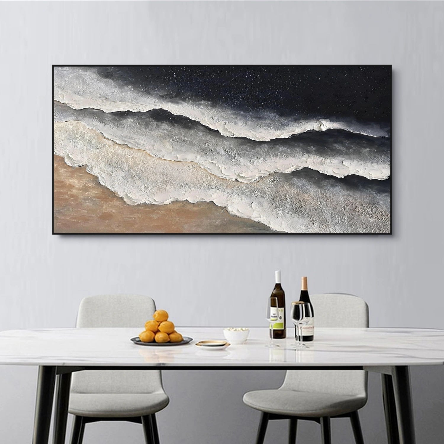 Ocean And Sky Abstract Texture Canvas Art  #OS384