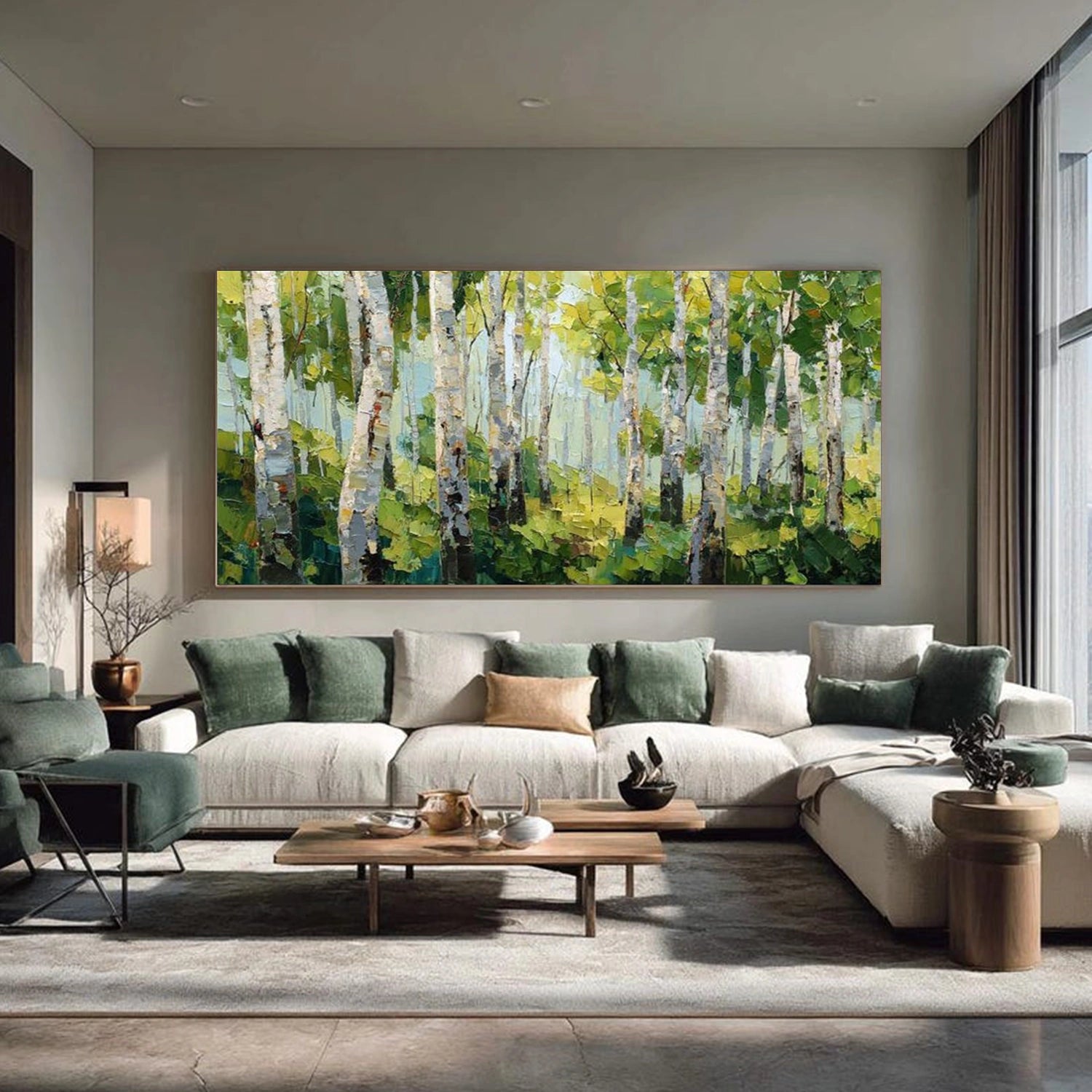 Flower & Tree Abstract Texture Canvas Art #FT 329
