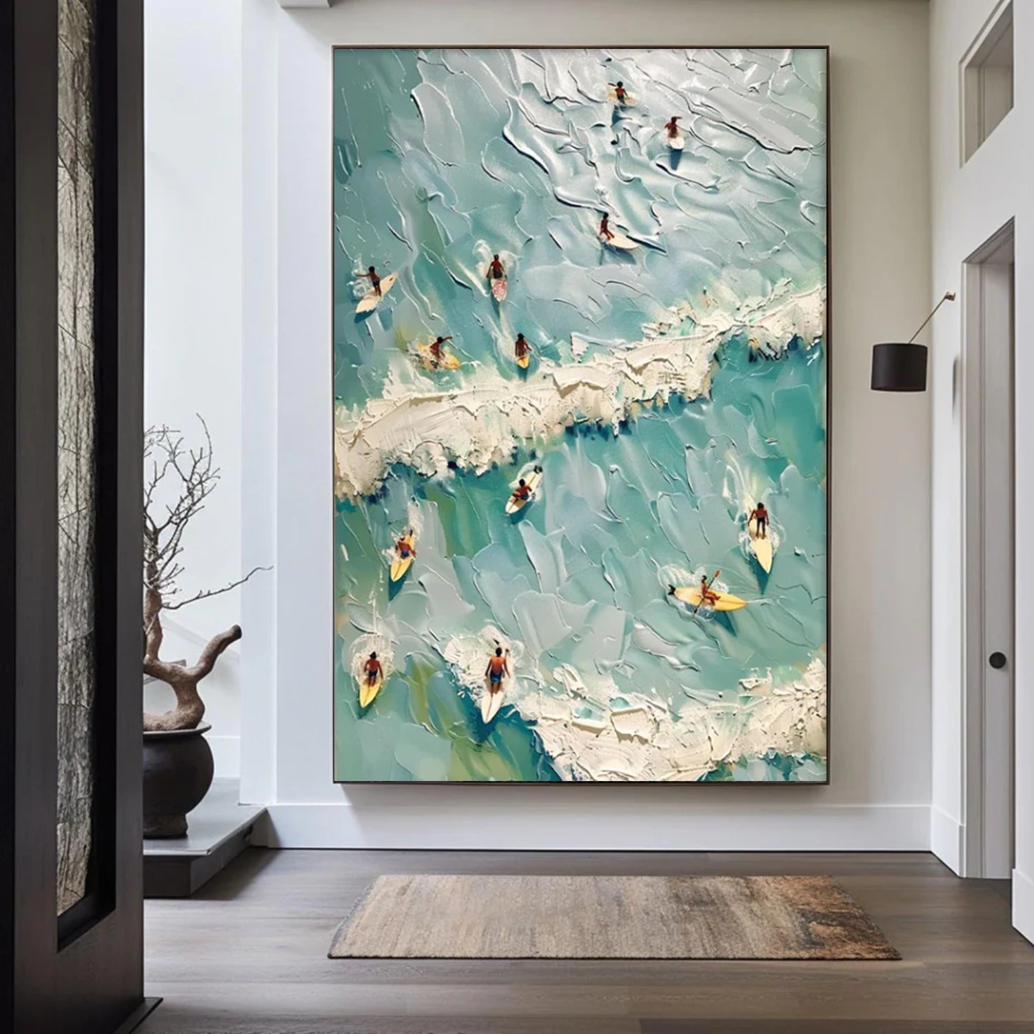 Swimming Sport Art Texture Painting Canvas  # SA082