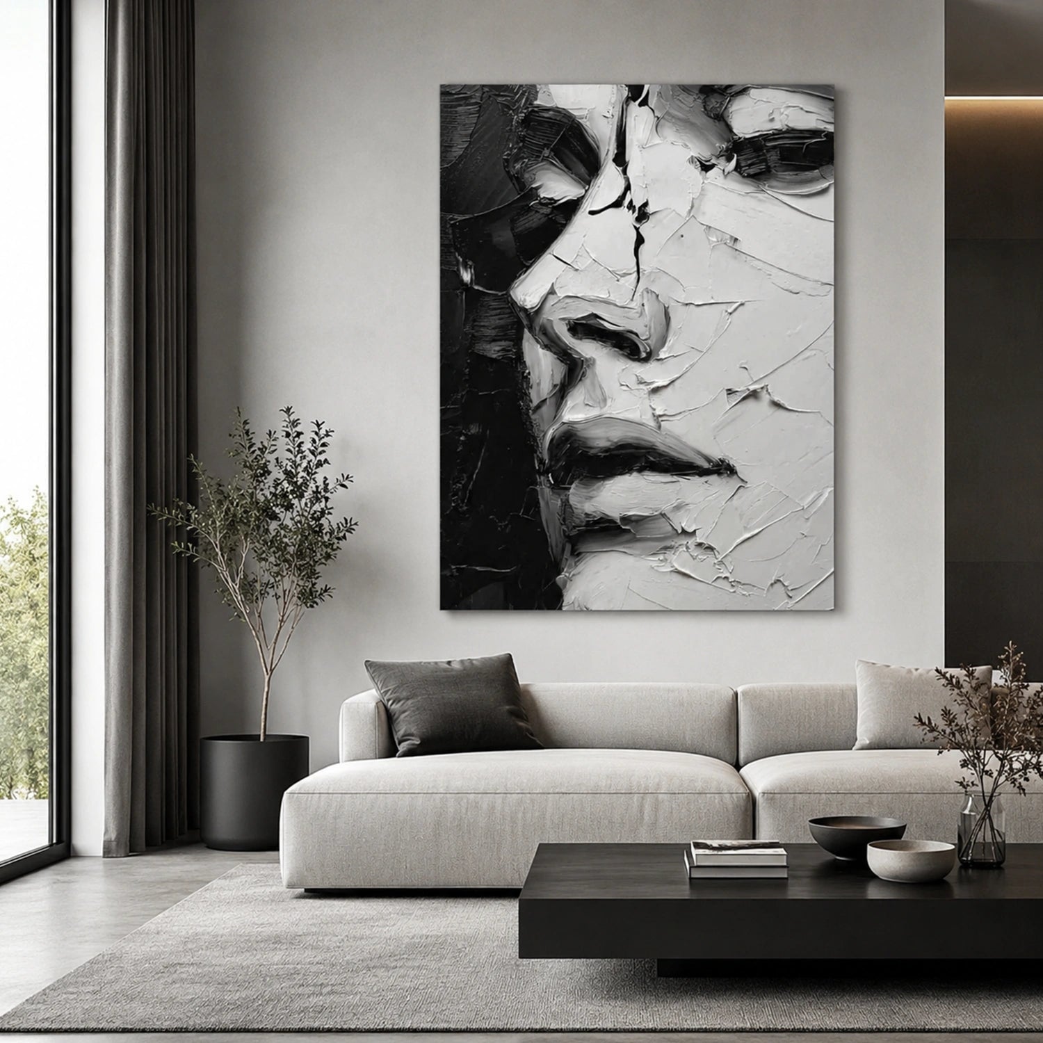 Abstract Portrait Texture Wall Art #PT 082