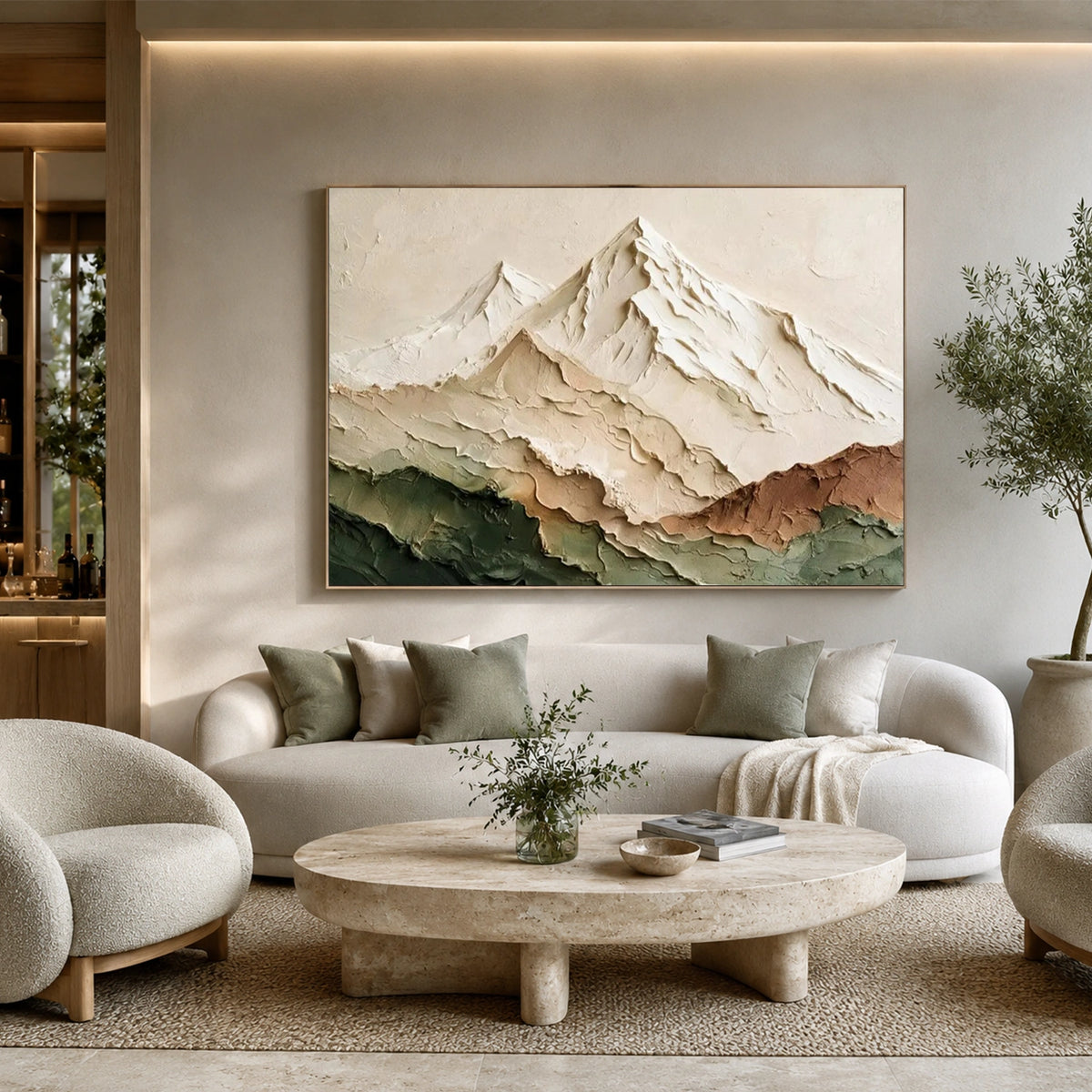 Minimalist Mountain Texture Canvas # MM474