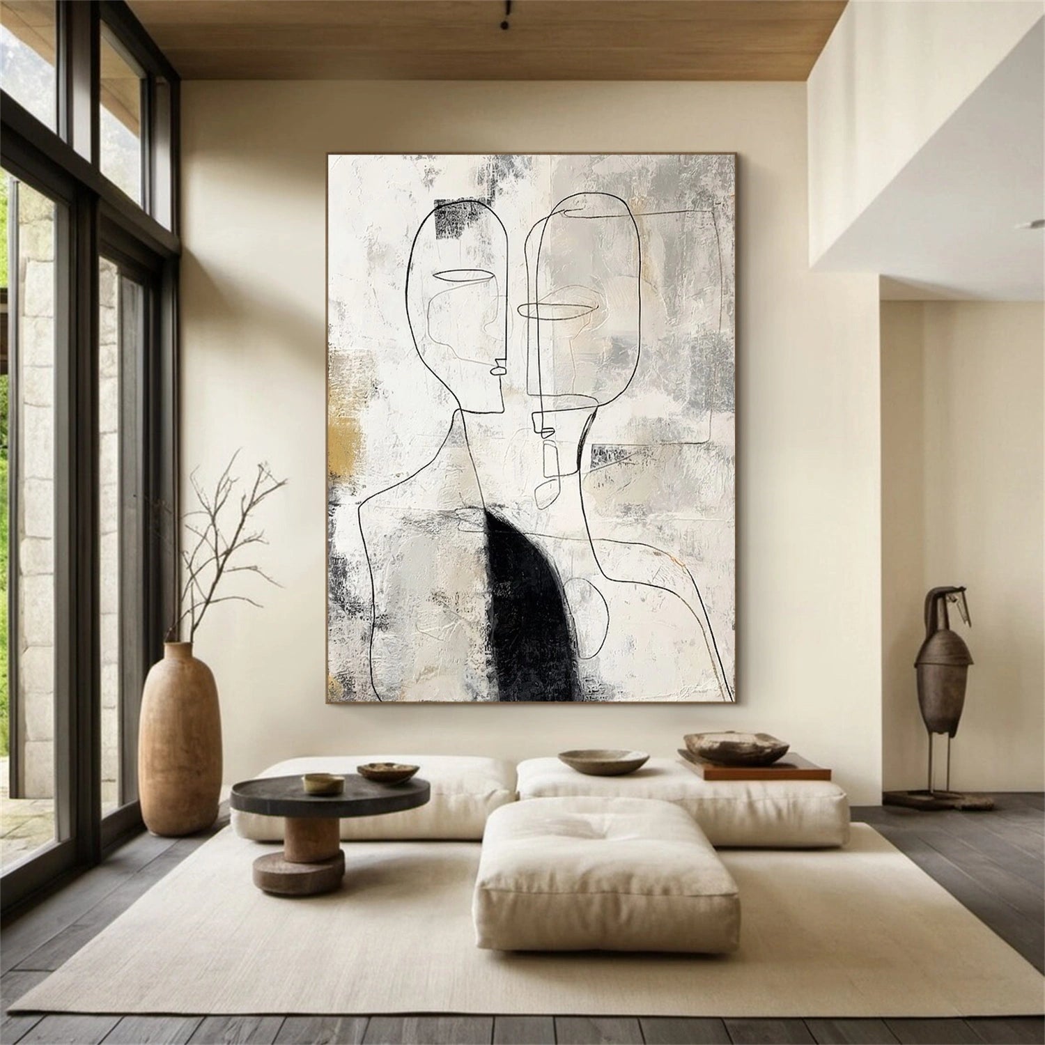Contemporary Abstract Minimalist Textured Wall Art #CW054