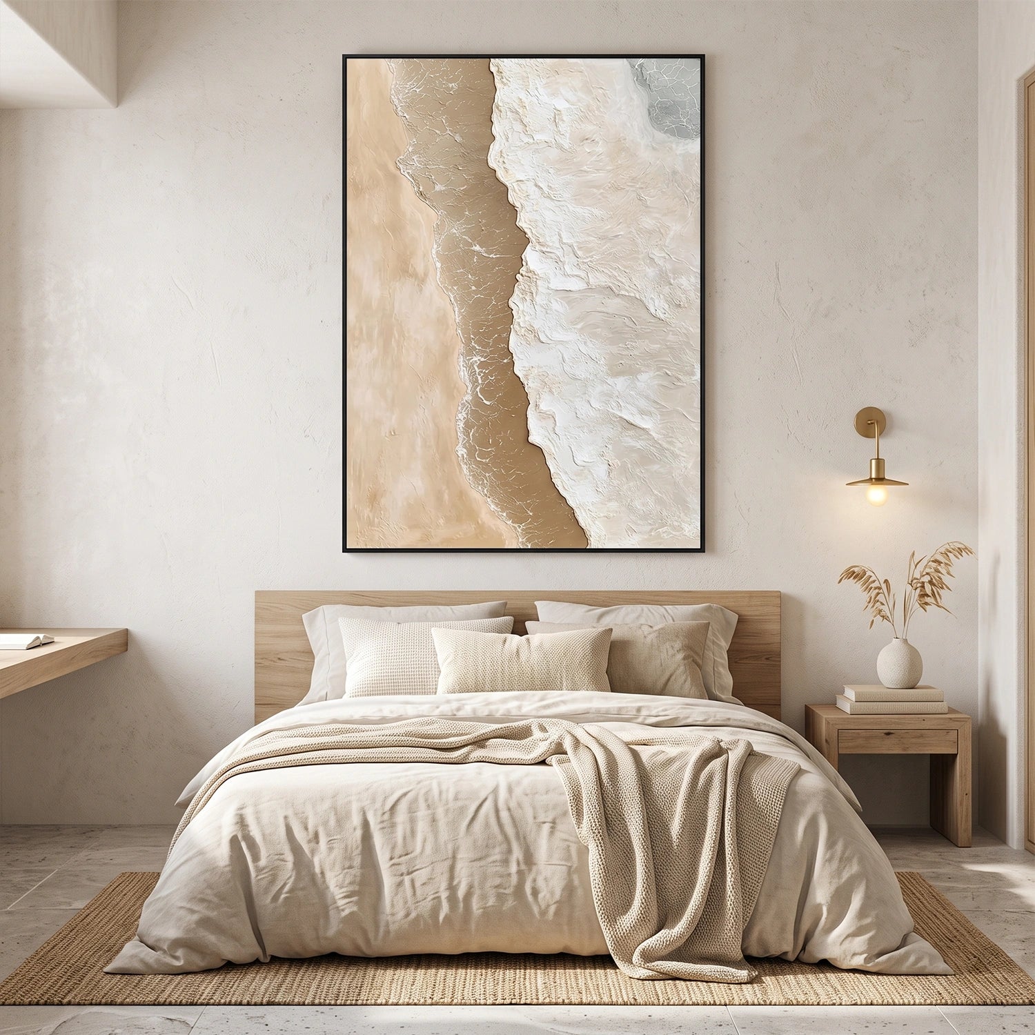 Ocean And Sky Abstract Texture Canvas Art #OS415
