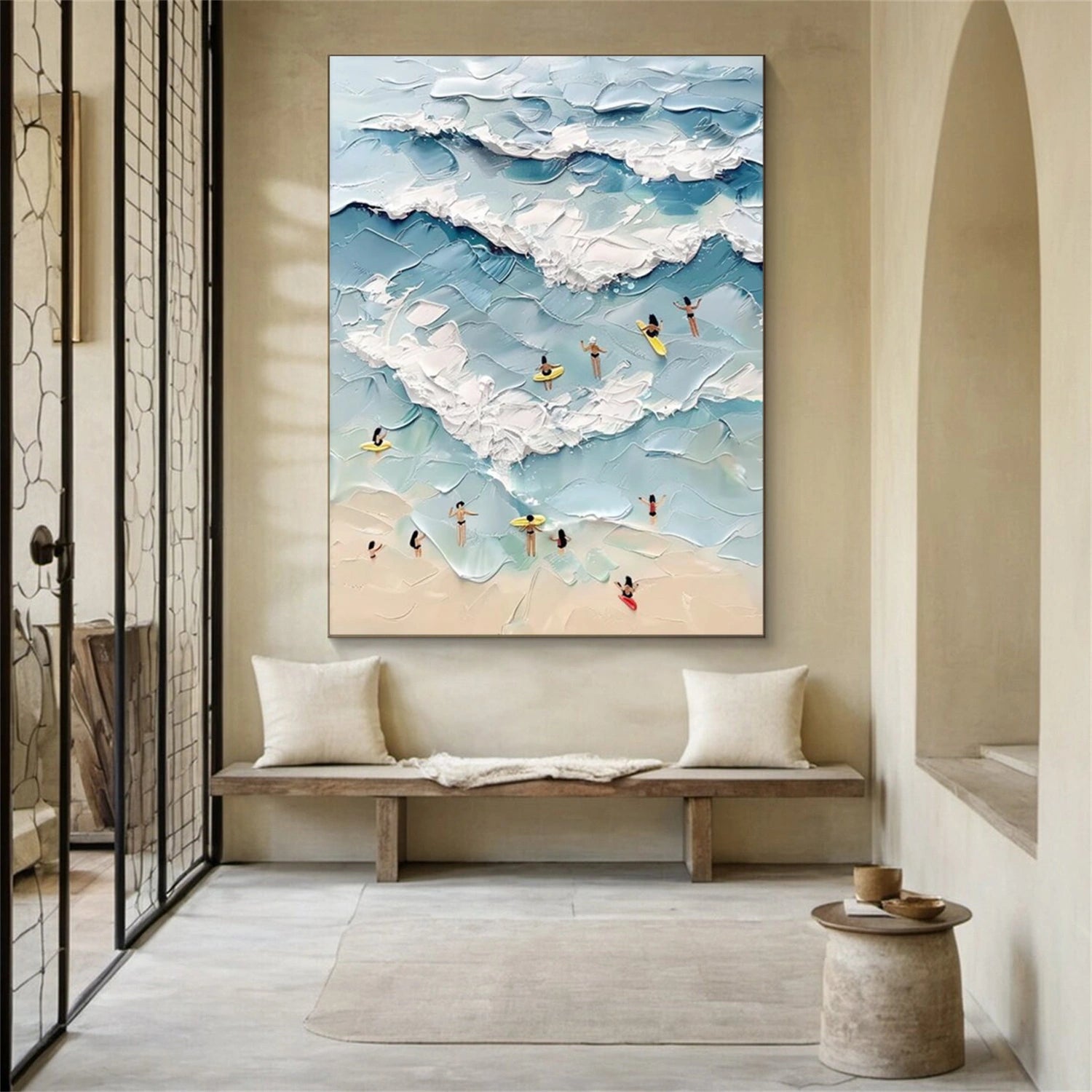 Swimming Sport Art Texture Painting Canvas  # SA080