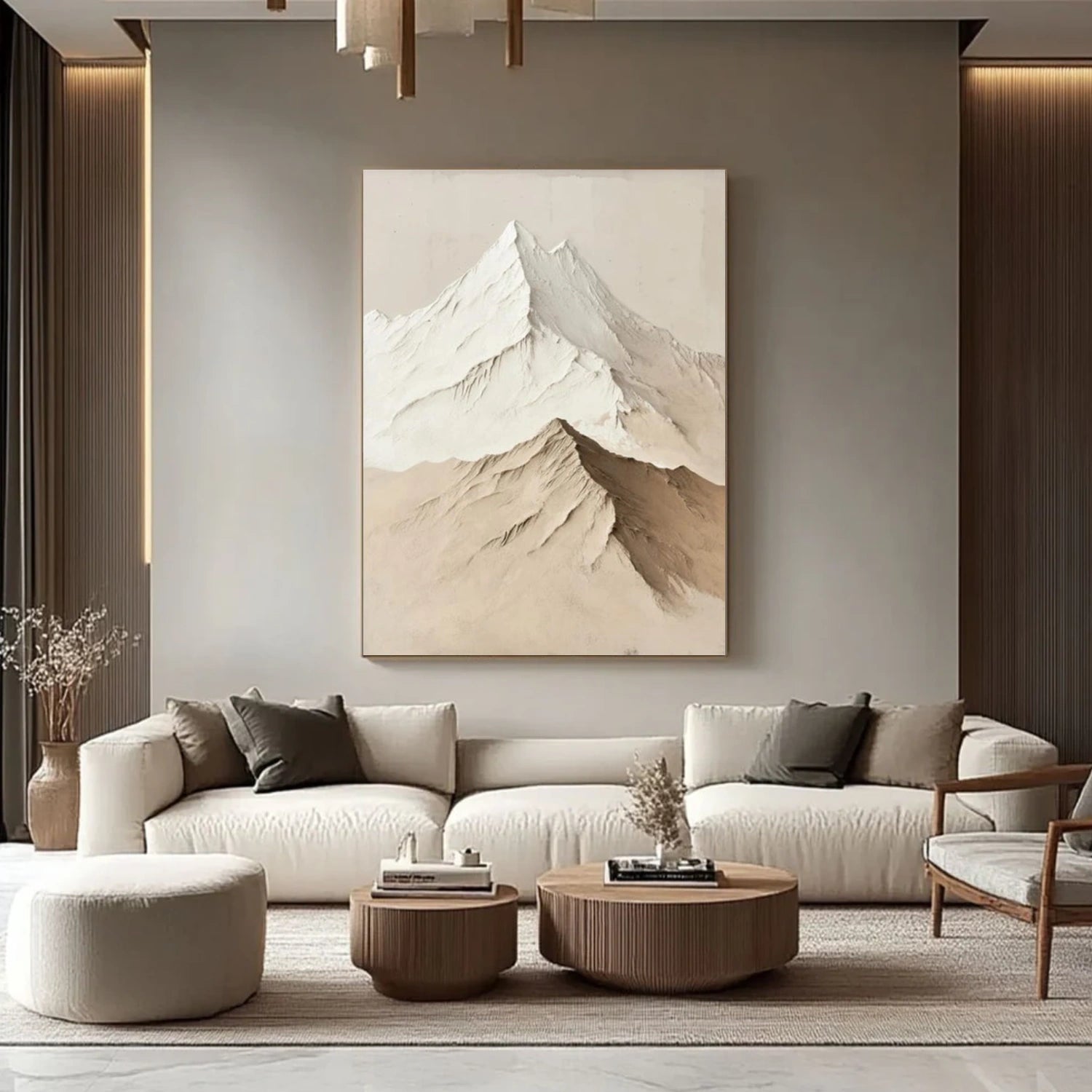 Minimalist Mountain Texture Canvas  # MM394