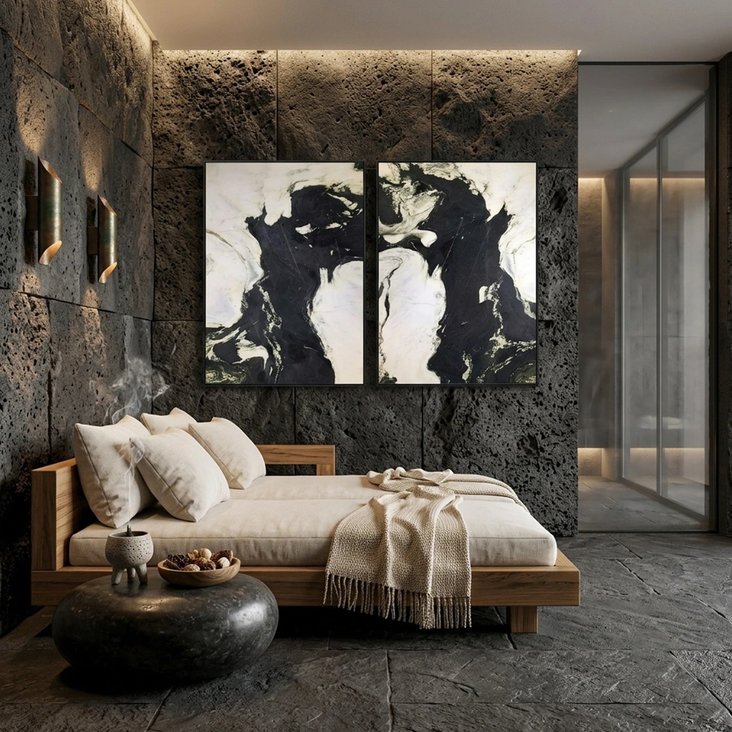 Abstract Texture Wall Art Set of 2 # AB703