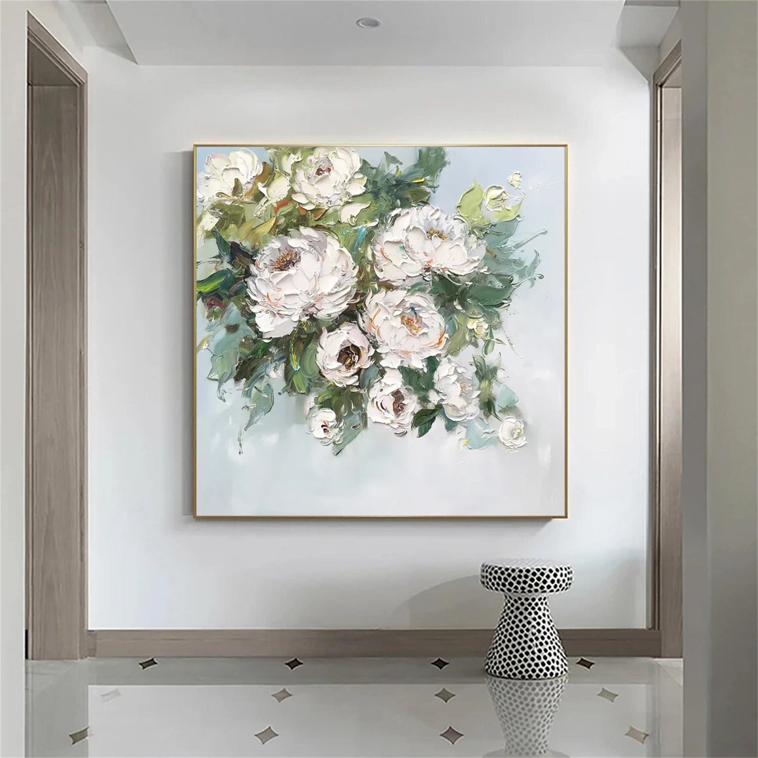 Flower And Tree Abstract Texture  Canvas Art #FT 228