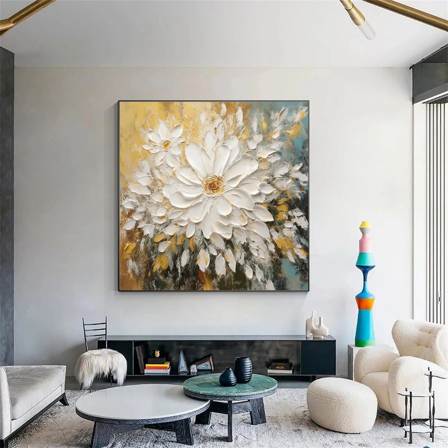 Flower And Tree Abstract Texture  Canvas Art #FT 223