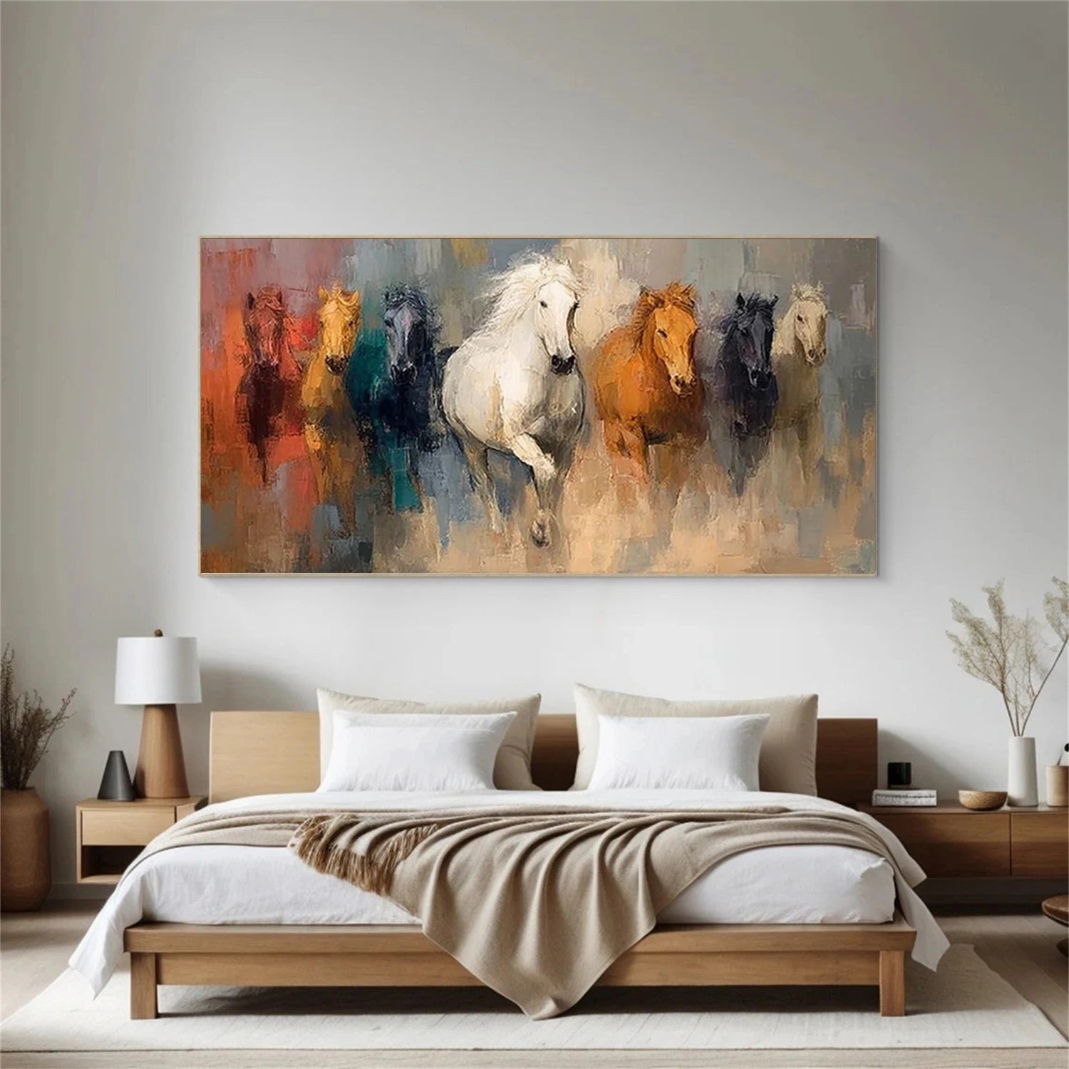 Abstract Horse Animal Canvas Art #AP221