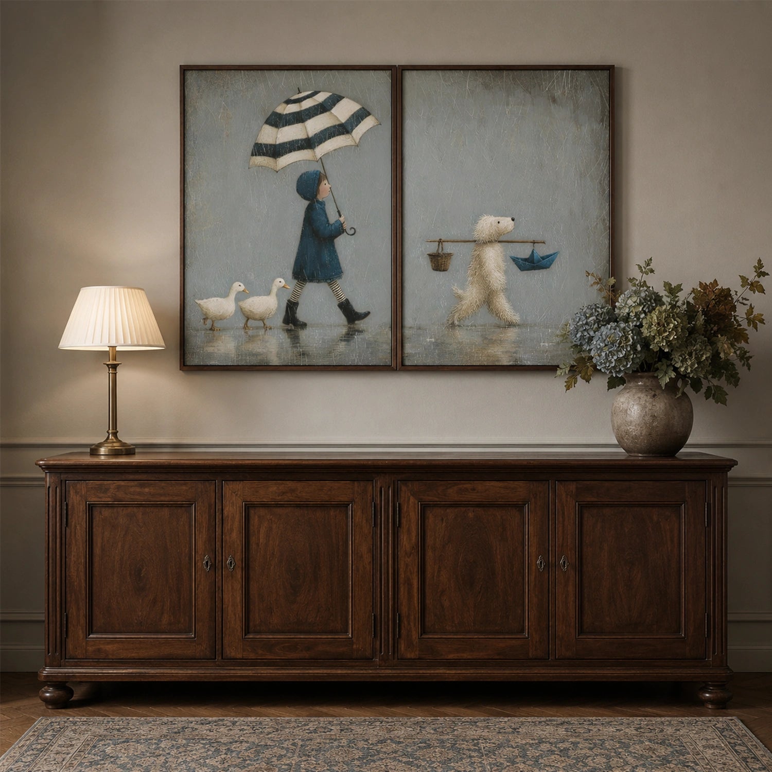 Abstract Portrait Wall Art Set of 2 #PT 089