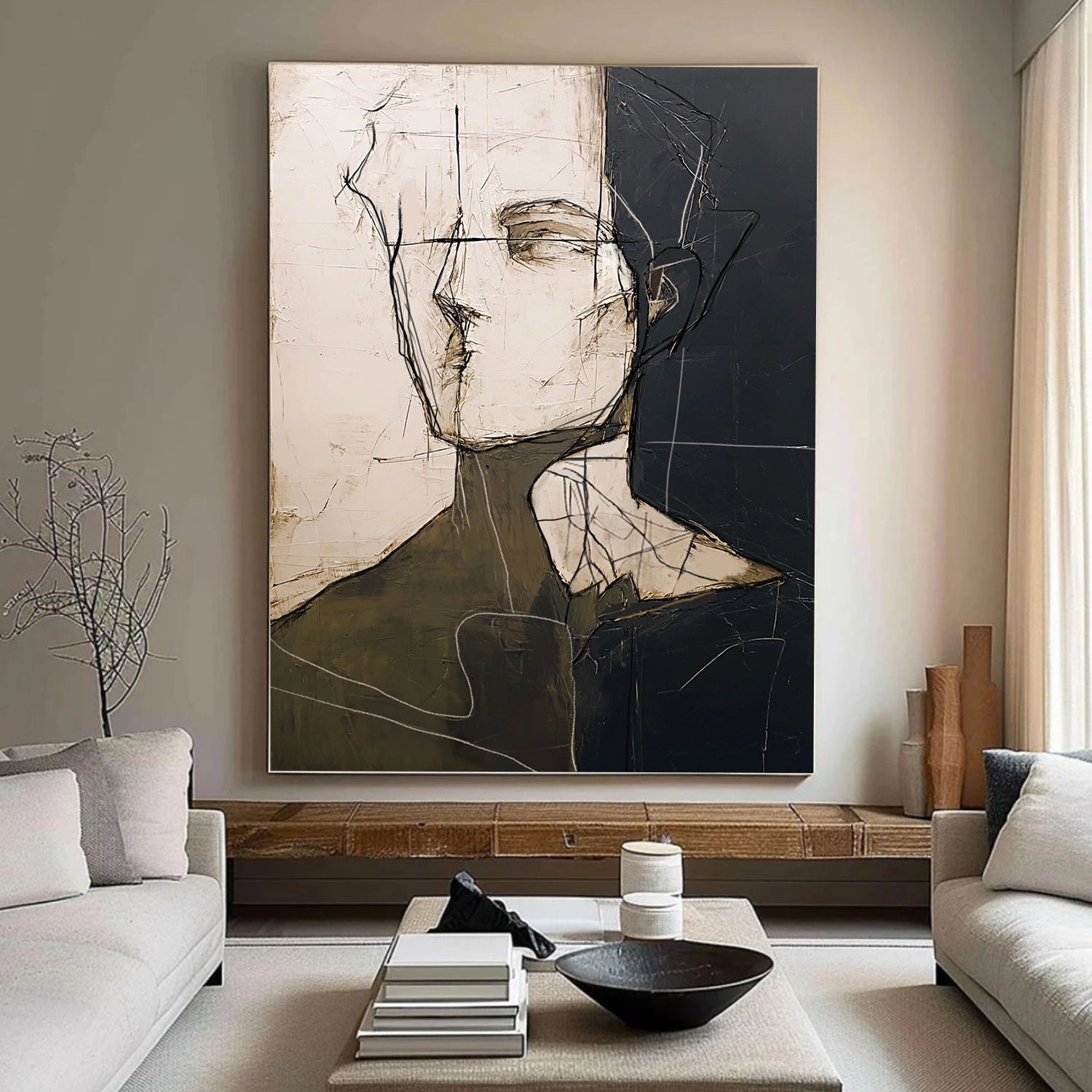 Abstract Portrait Textured Wall Art #PT 064
