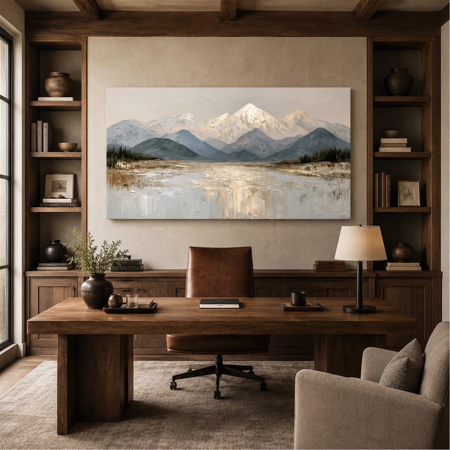 Minimalist Mountain Texture Canvas # MM465