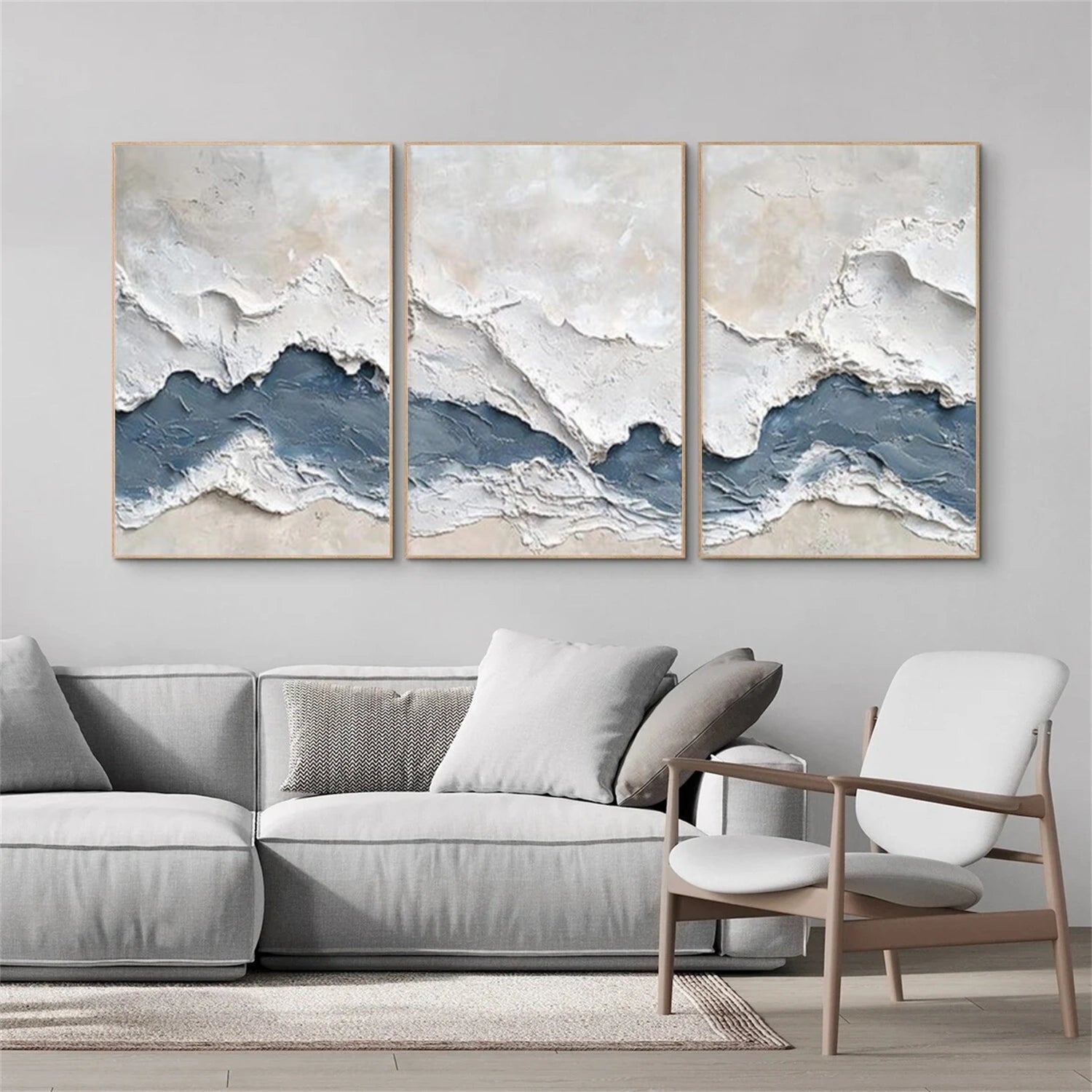 Abstract Texture Wall Art Set of 3  #AB634