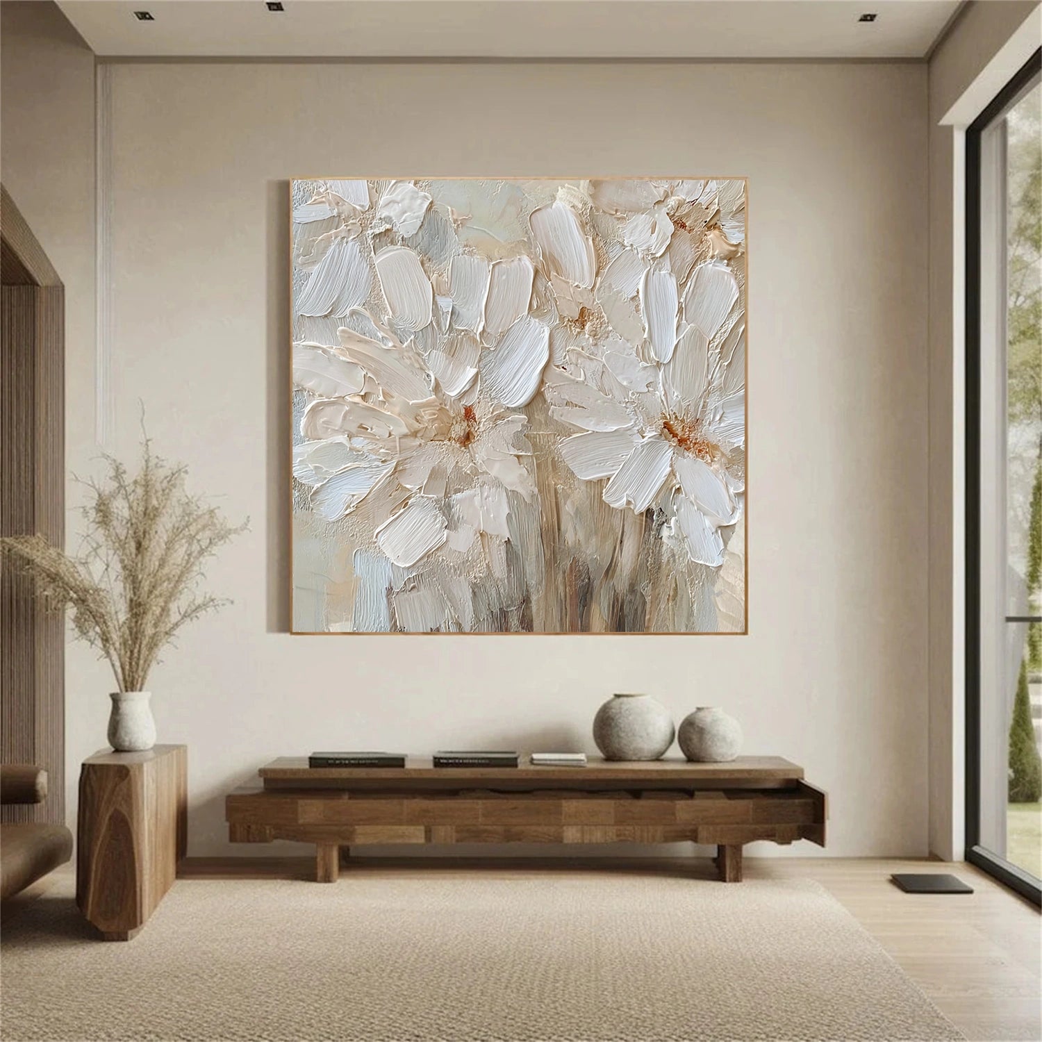 Flower & Tree Abstract Textured Canvas # FT 345