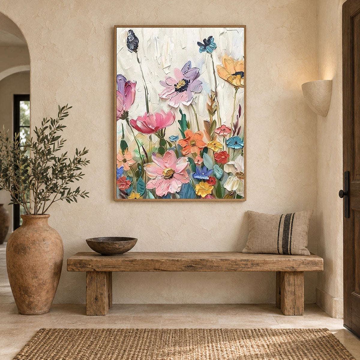 Flower & Tree Abstract Canvas #FT 427