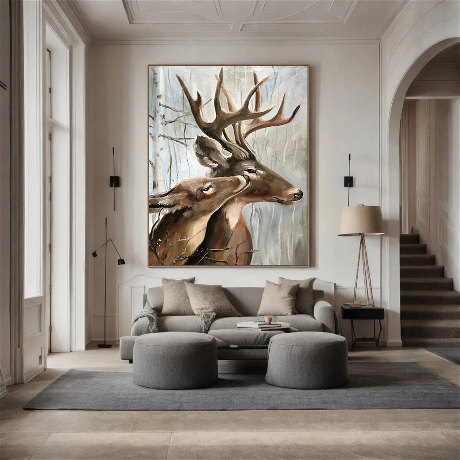 Abstract Animal Textured Canvas Art #AP175