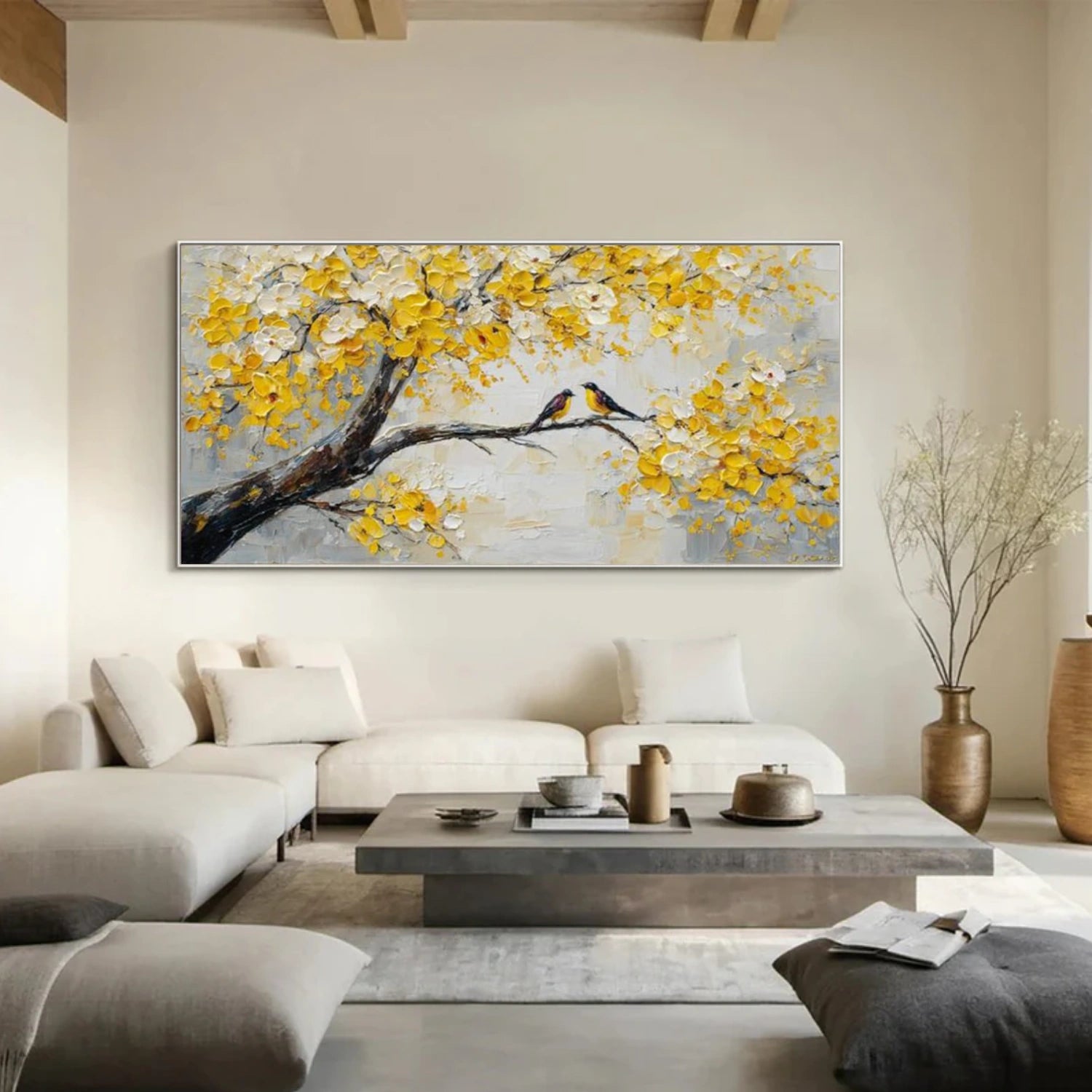 Flower & Tree Abstract Textured Canvas # FT 366