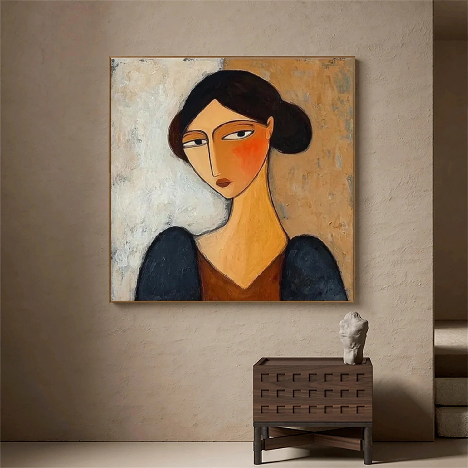 Colorful Abstract Portrait  Wall Art #PT026