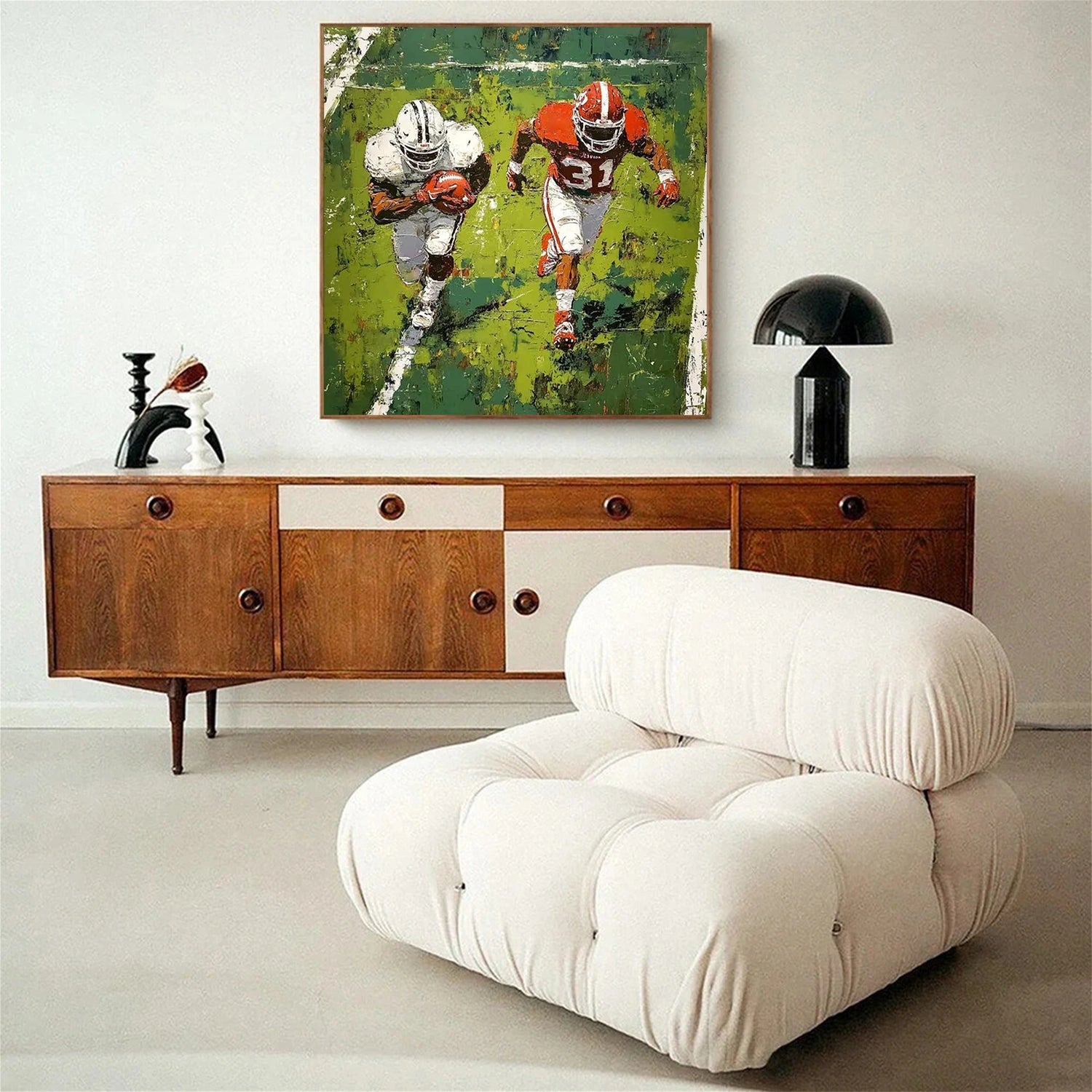 American Football Sport Art Textured Painting Canvas #SA006