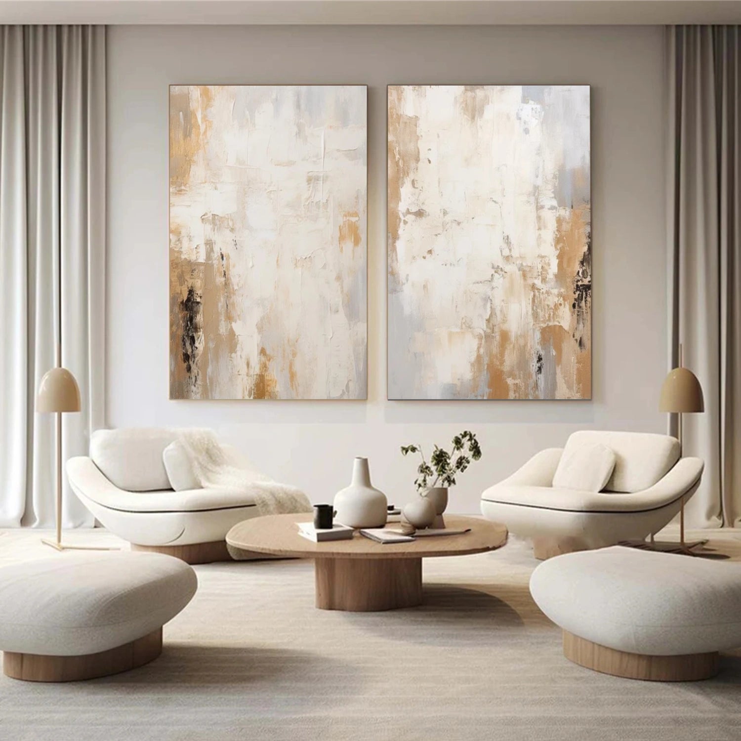 Abstract Set of 2 Wall Art #AB 586