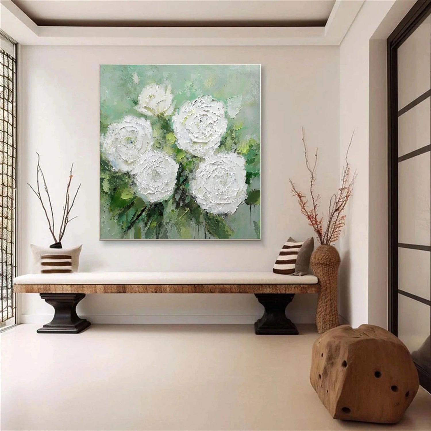 Flower & Tree Abstract Texture Canvas Art #FT 321