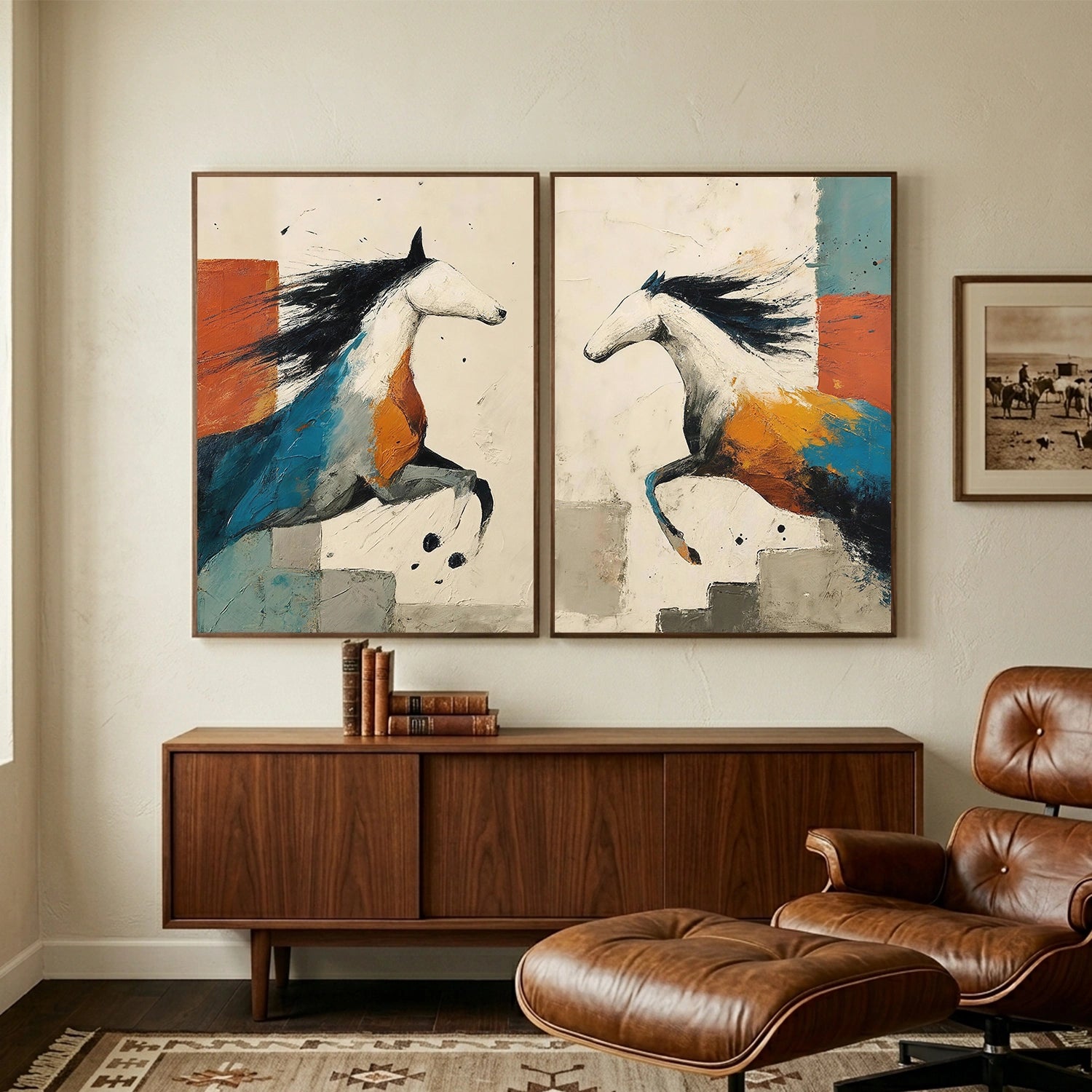 Abstract Animal Canvas Art Set of 2 #AP241