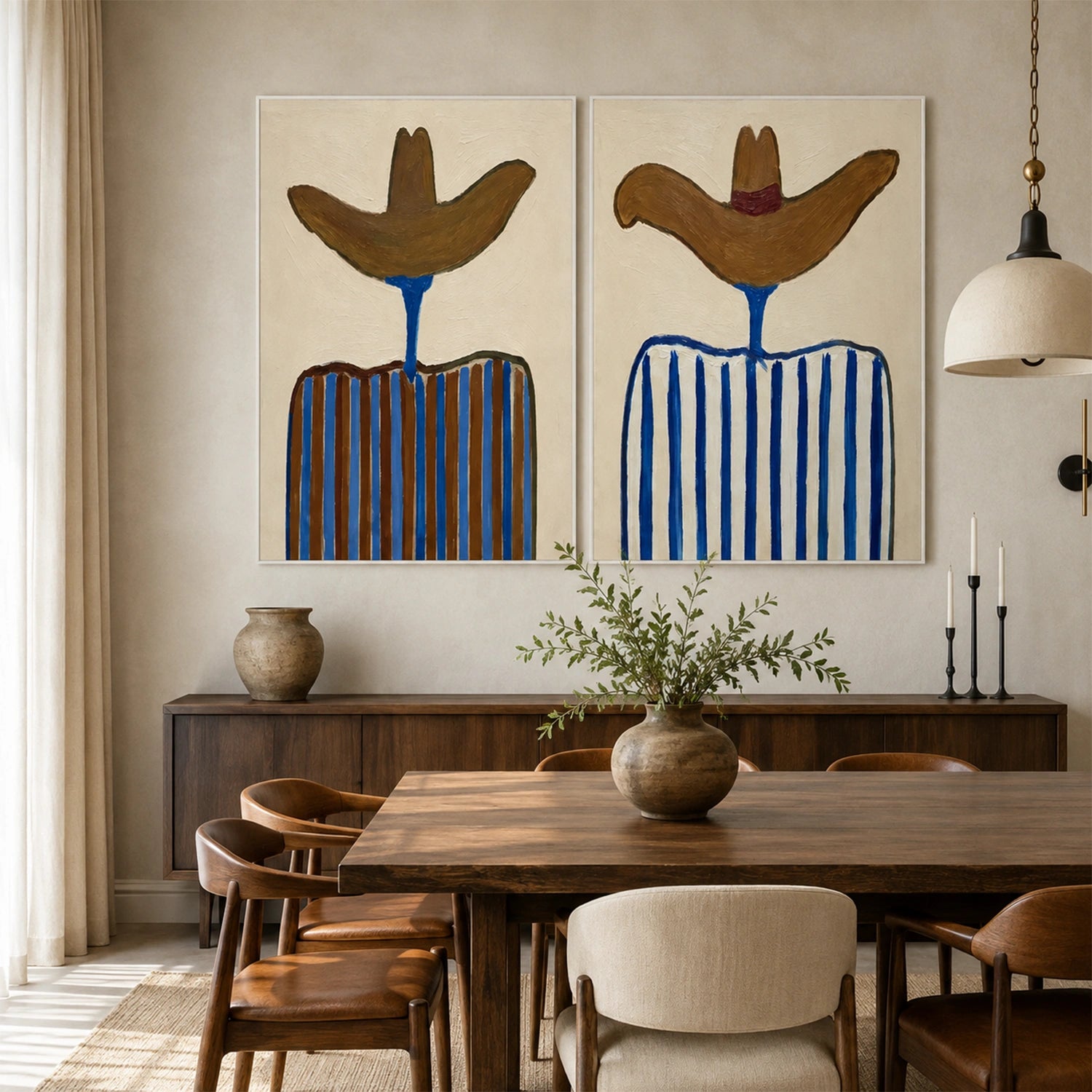 Western Figurative Art Set of 2 #VE170