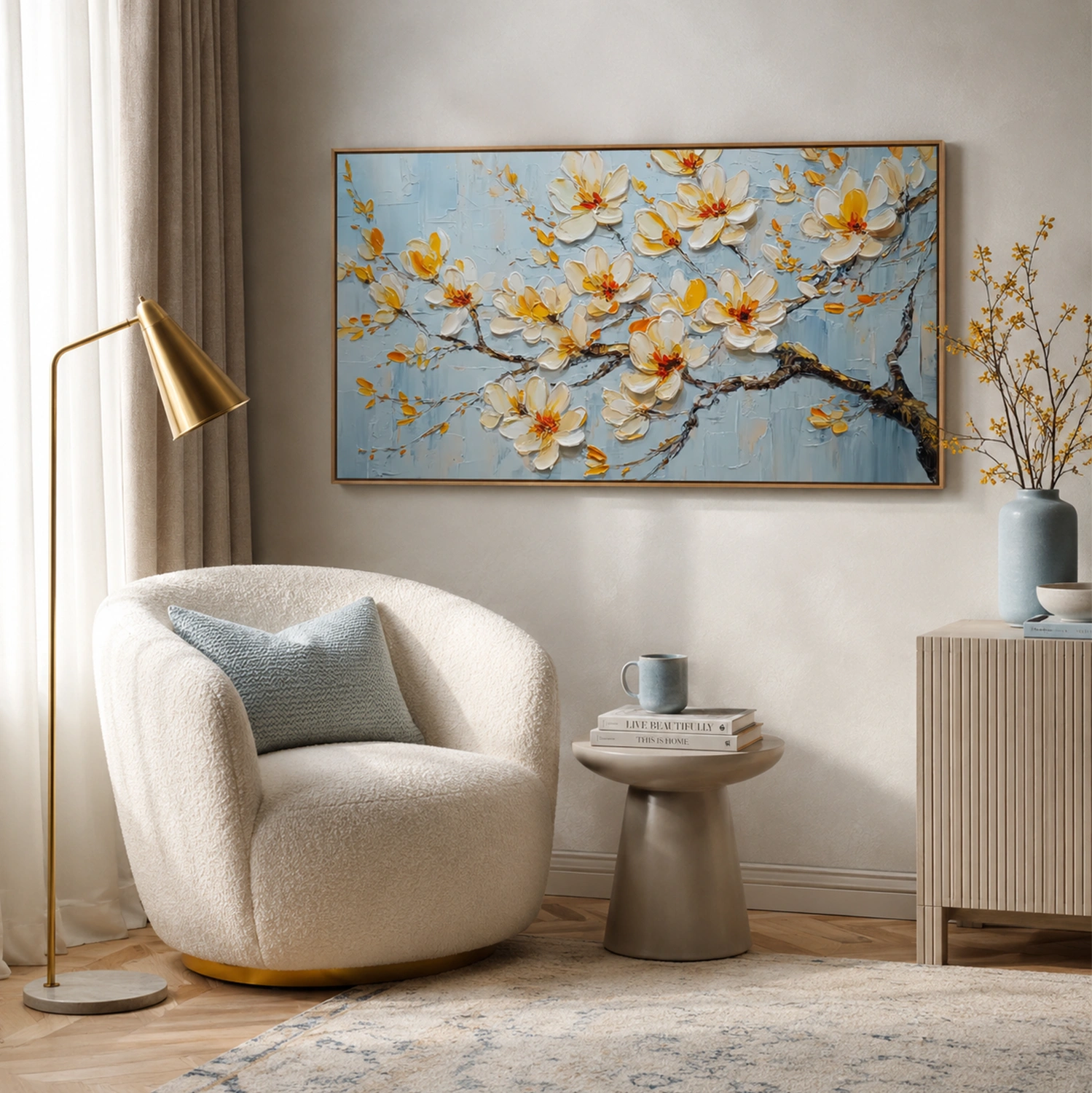 Flower & Tree Abstract Texture Canvas # FT 390