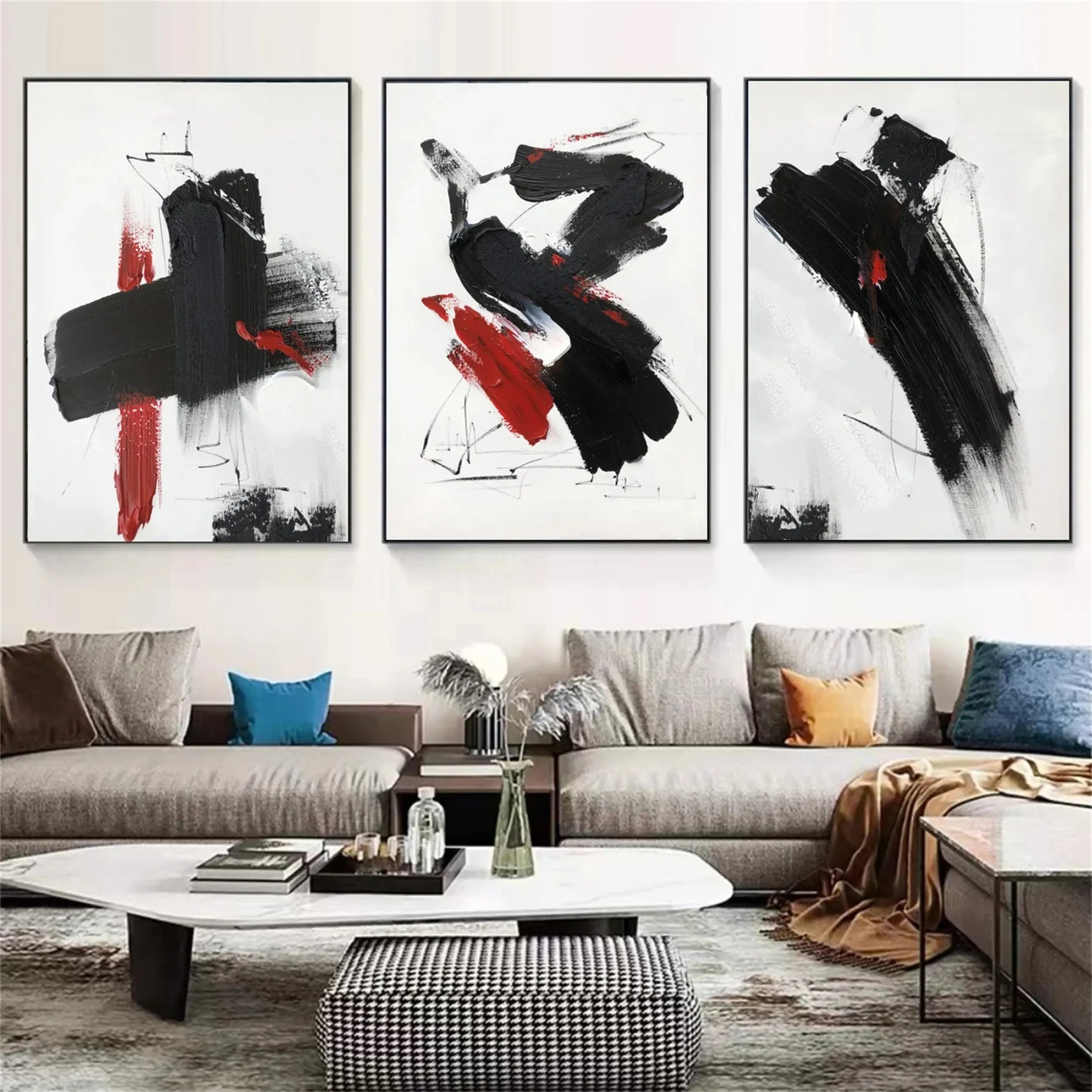 Minimalistic Balance Canvas Painting Set of 3 #MM287