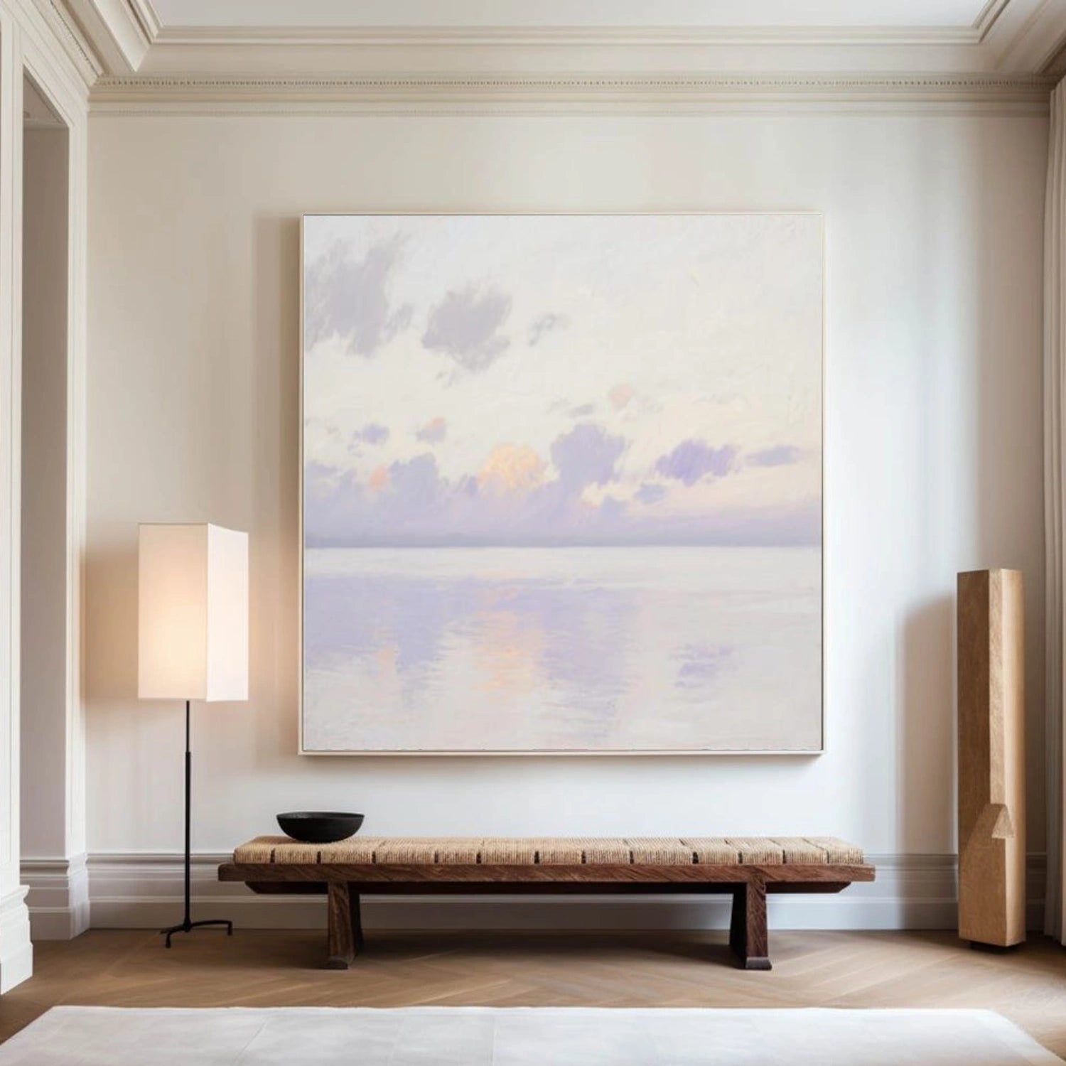 Ocean And Sky Abstract Canvas Art #OS359