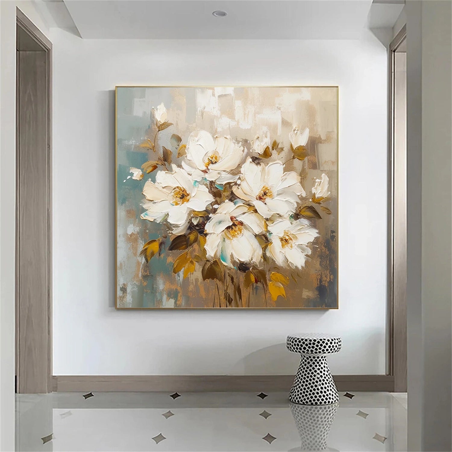 Flower And Tree Abstract Texture  Canvas Art #FT 224