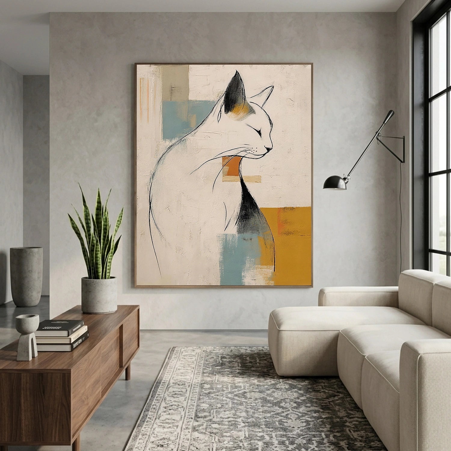 Abstract Animal Canvas Art #AP242