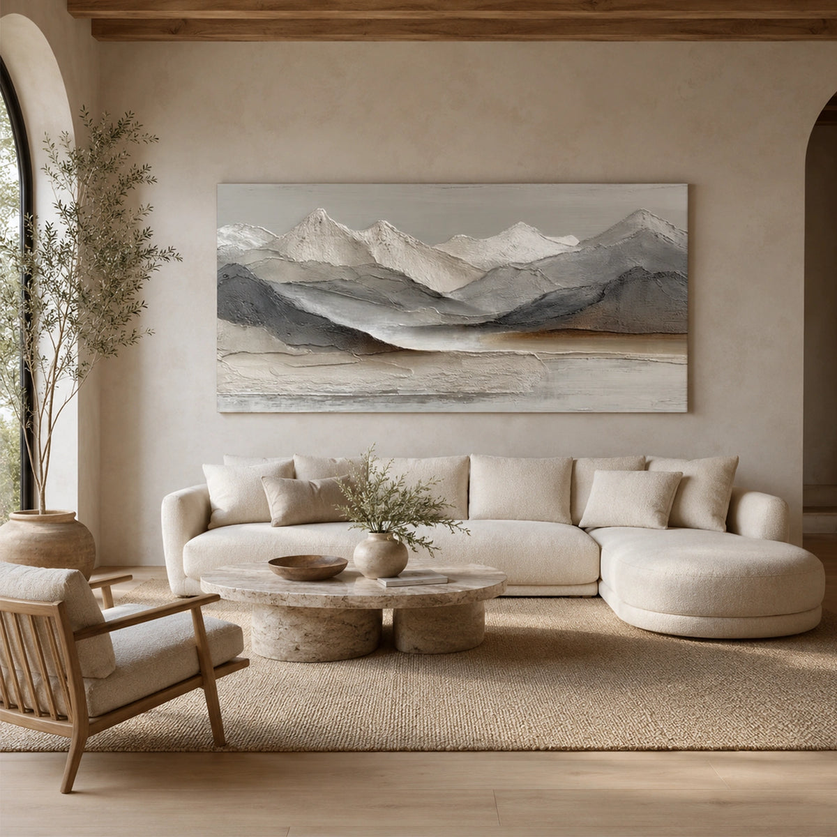 Minimalist Mountain Texture Canvas # MM462