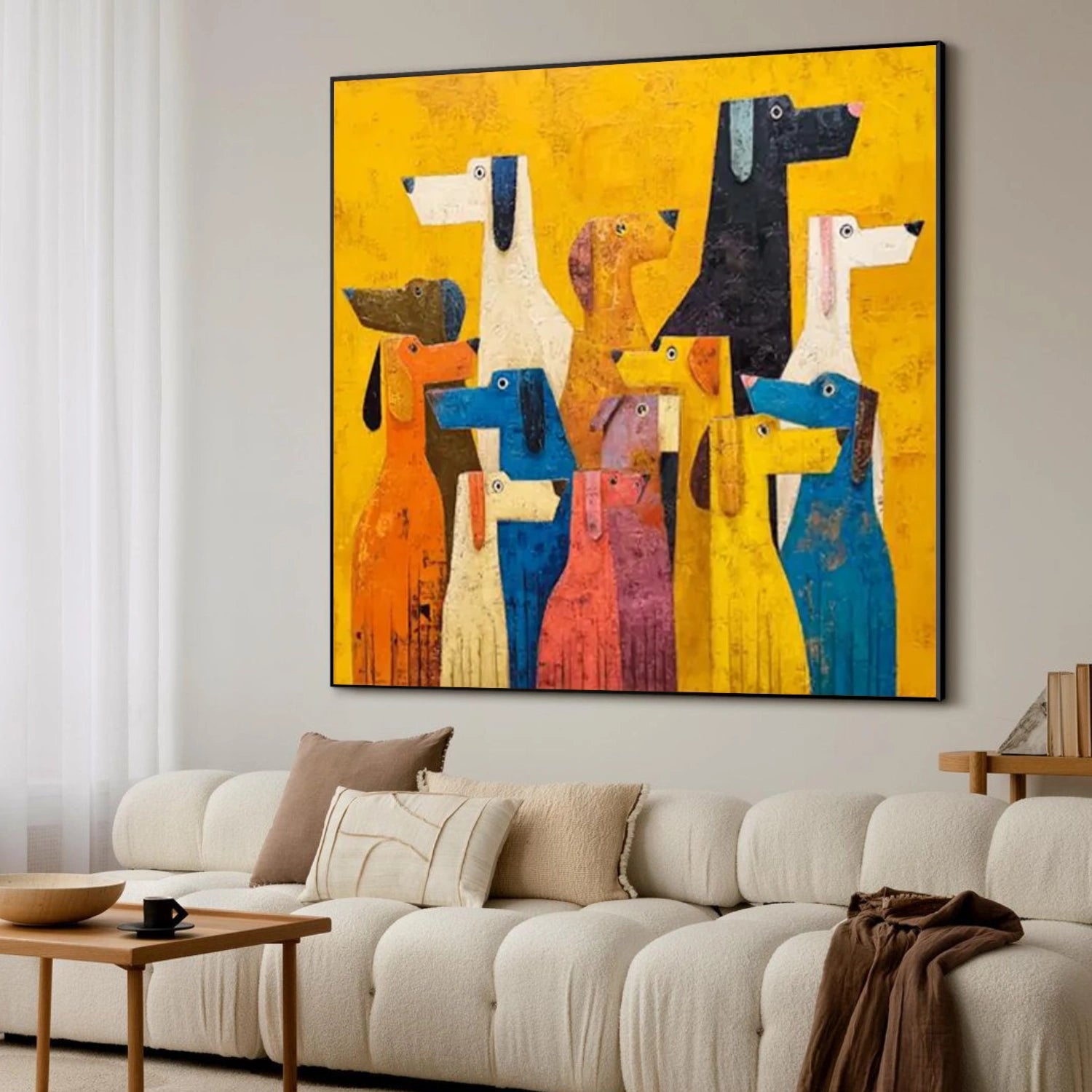 Colorful Abstract Animal Canvas Art #AP187