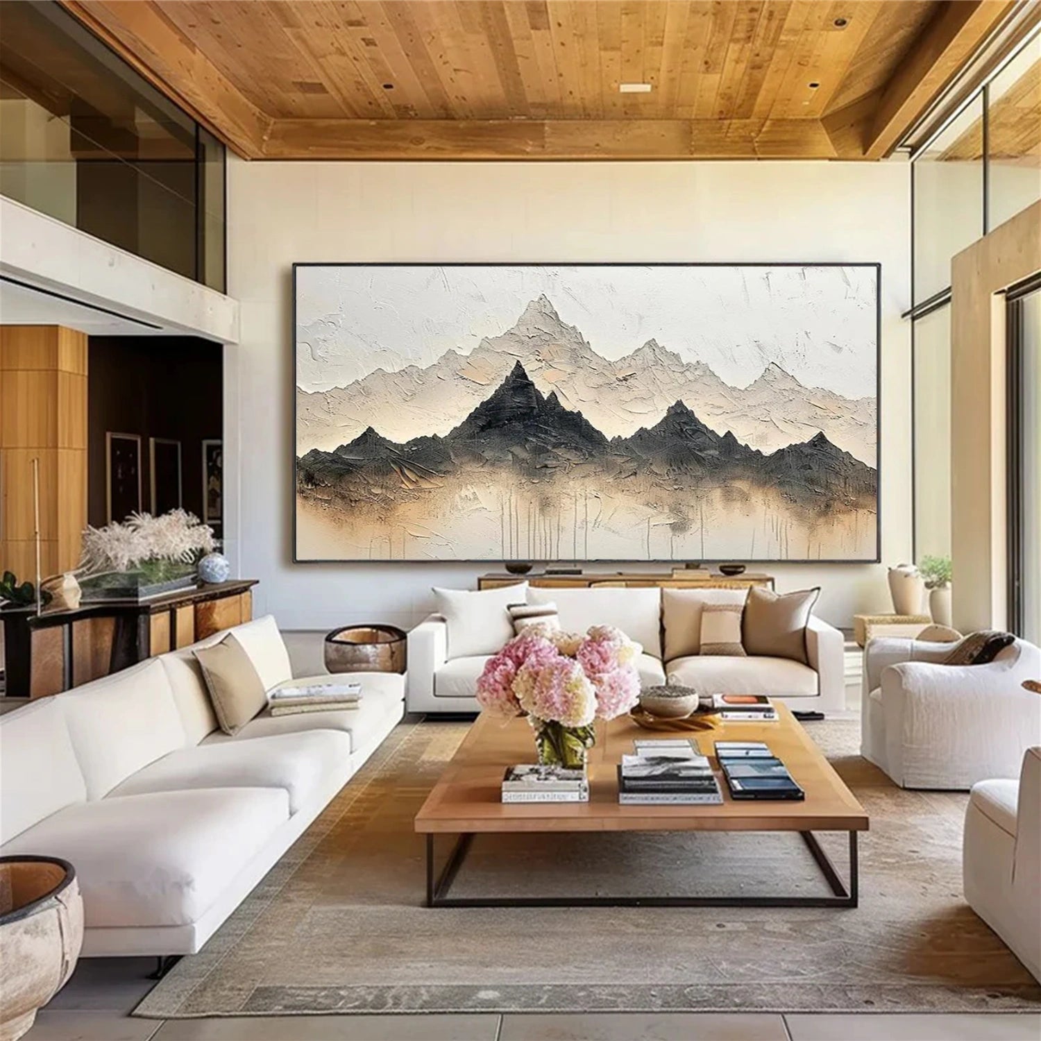 Minimalist Mountain Texture Canvas  # MM403