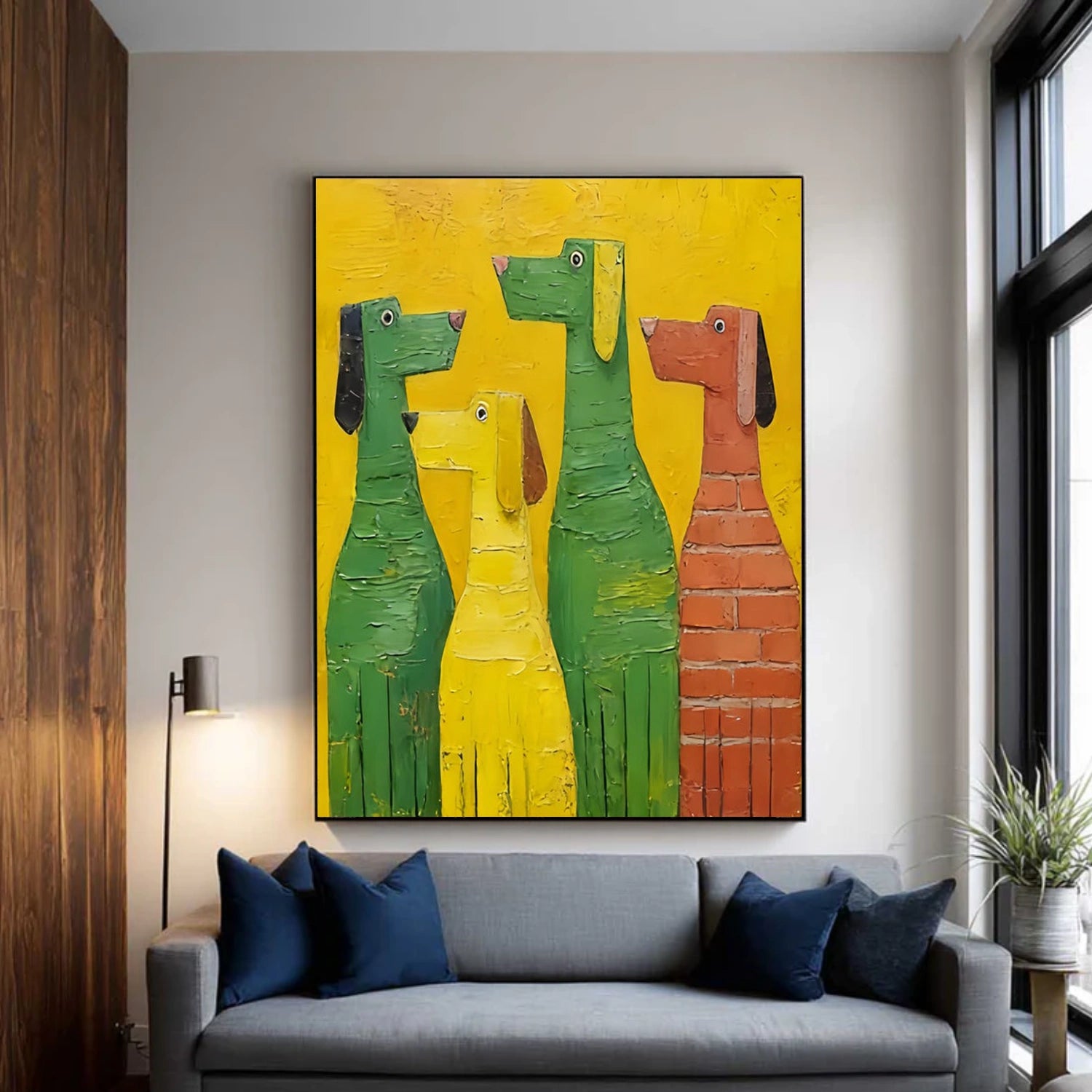 Colorful Abstract Animal Texture Canvas Art #AP233