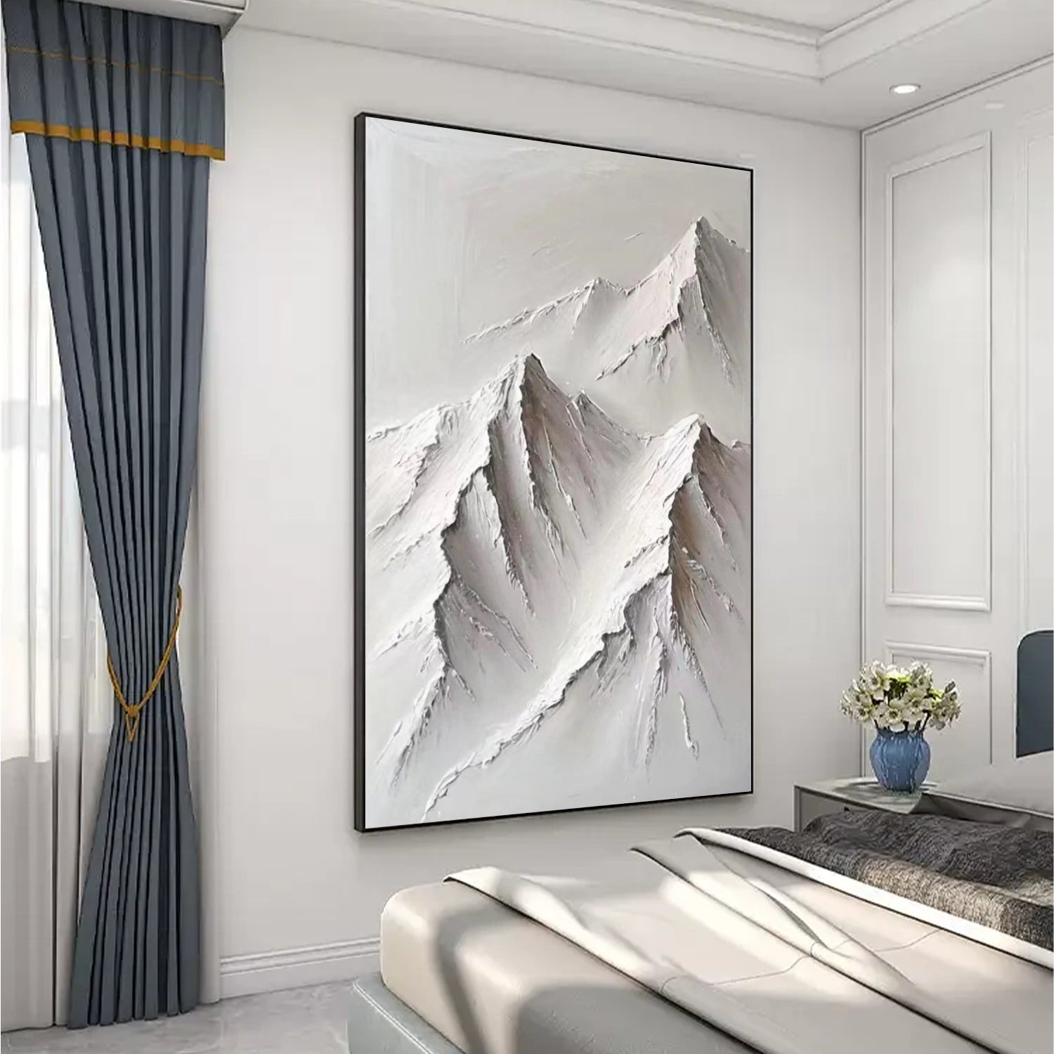 Abstract Mountain Textured Canvas Art #MM322