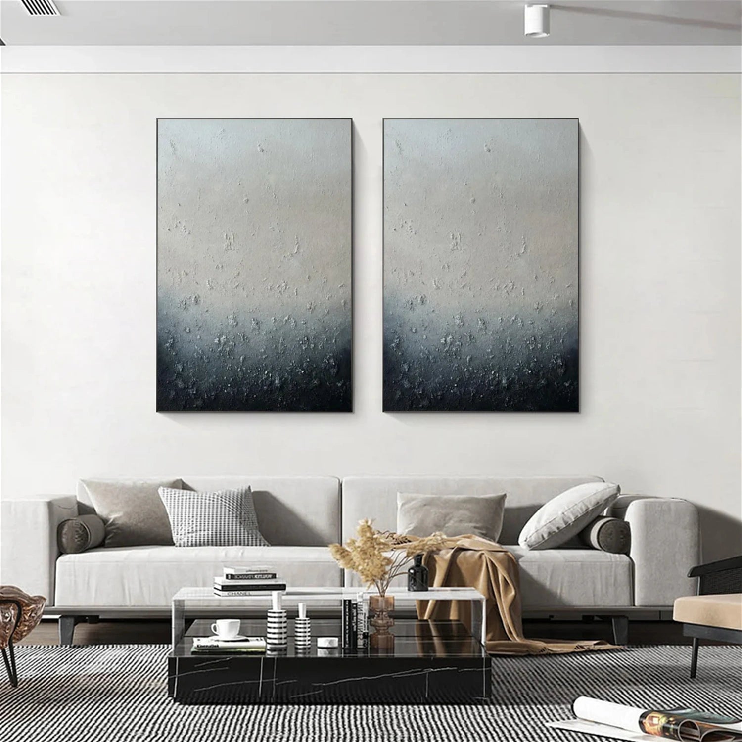 Abstract Textured Set of 2 Wall Art #AB 587