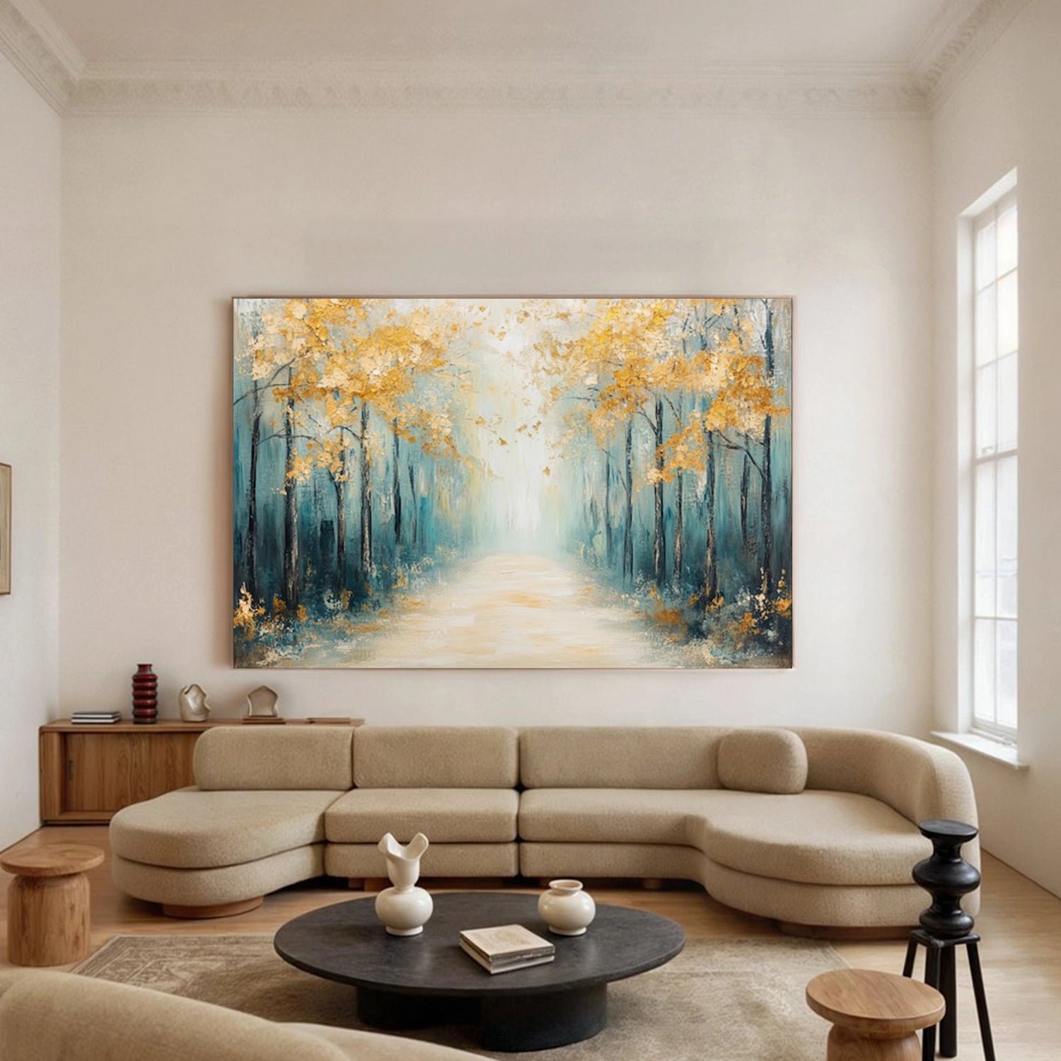 Flower & Tree Abstract Texture Canvas Art #FT 316