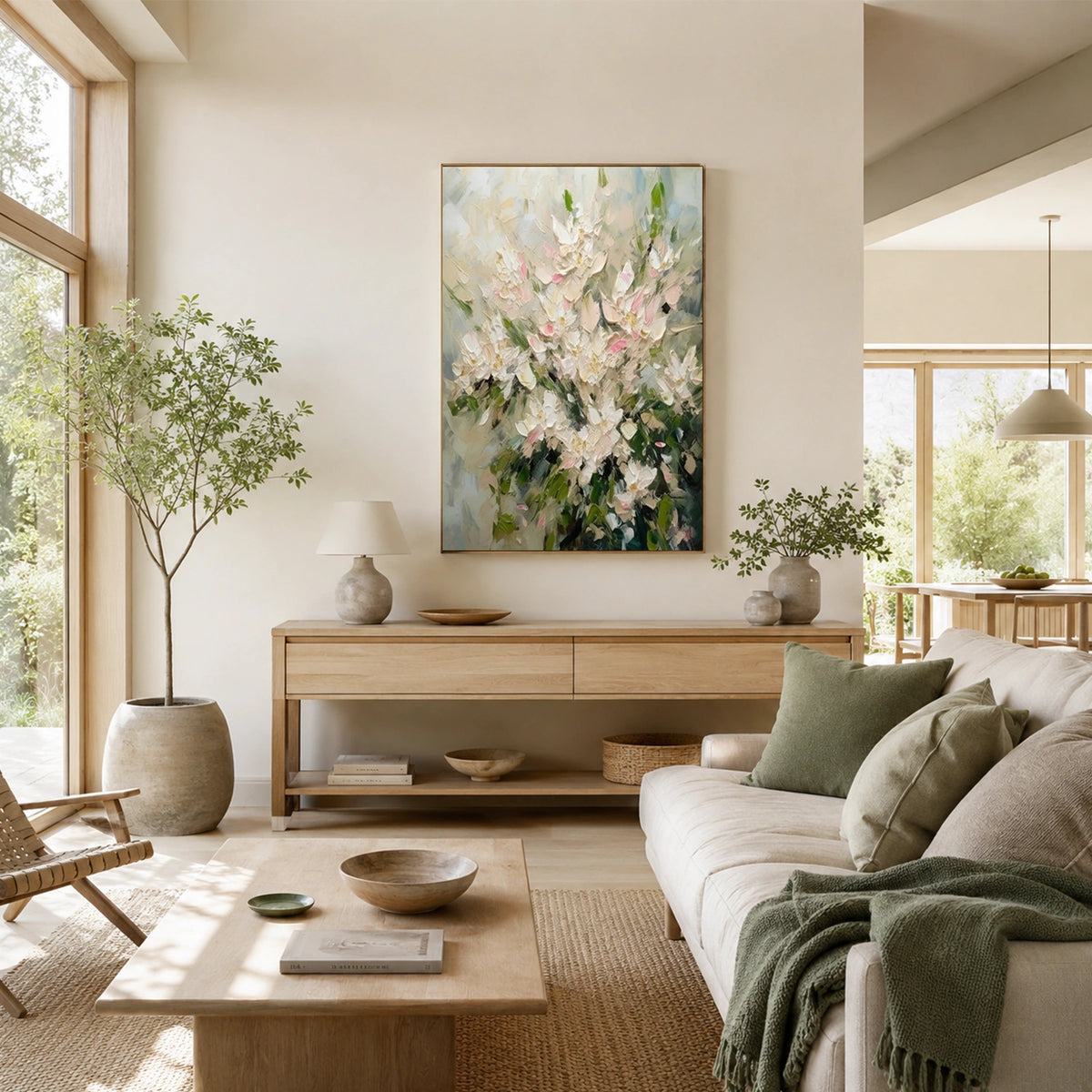 Flower & Tree Abstract Texture Canvas # FT 413