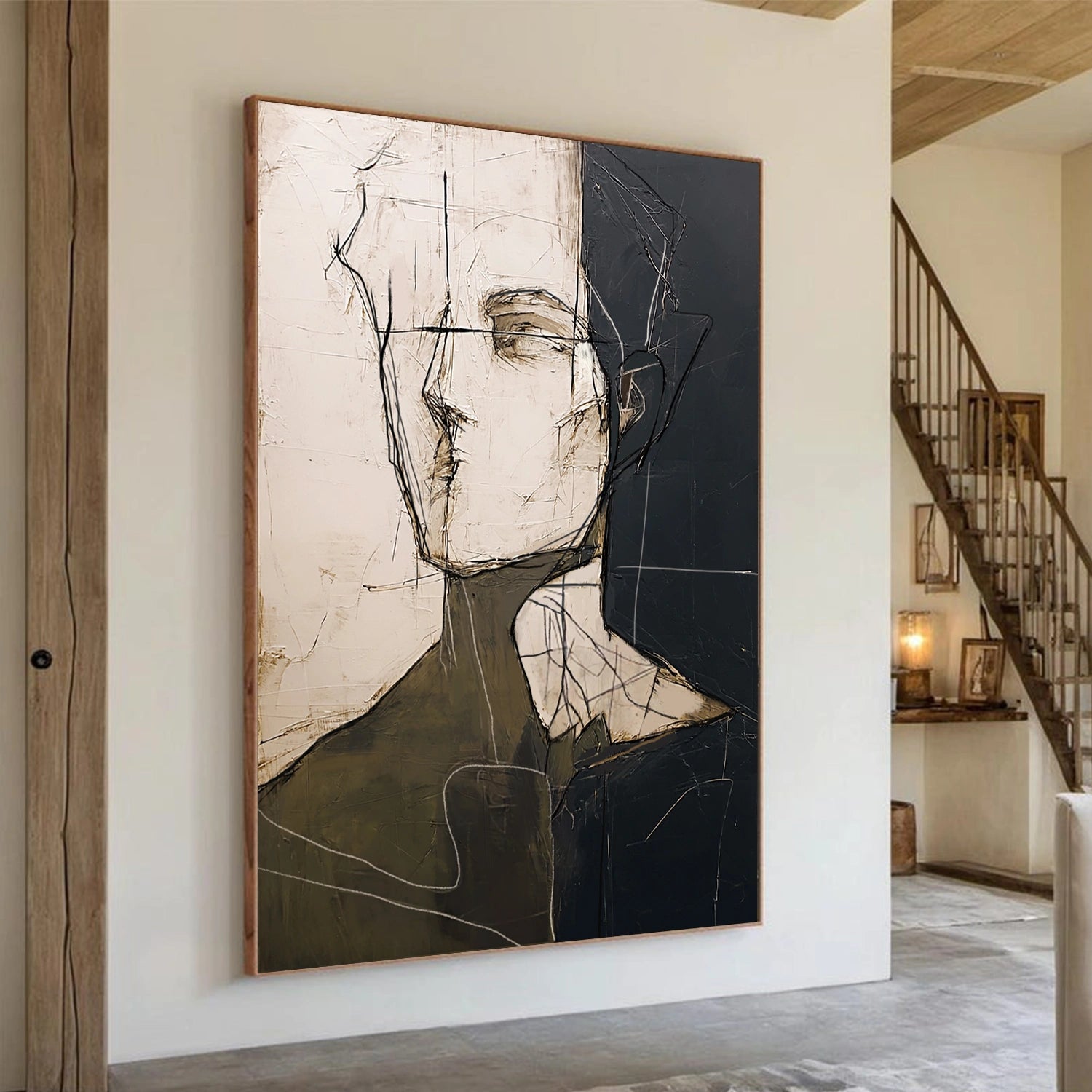 Abstract Portrait Textured Wall Art #PT 064